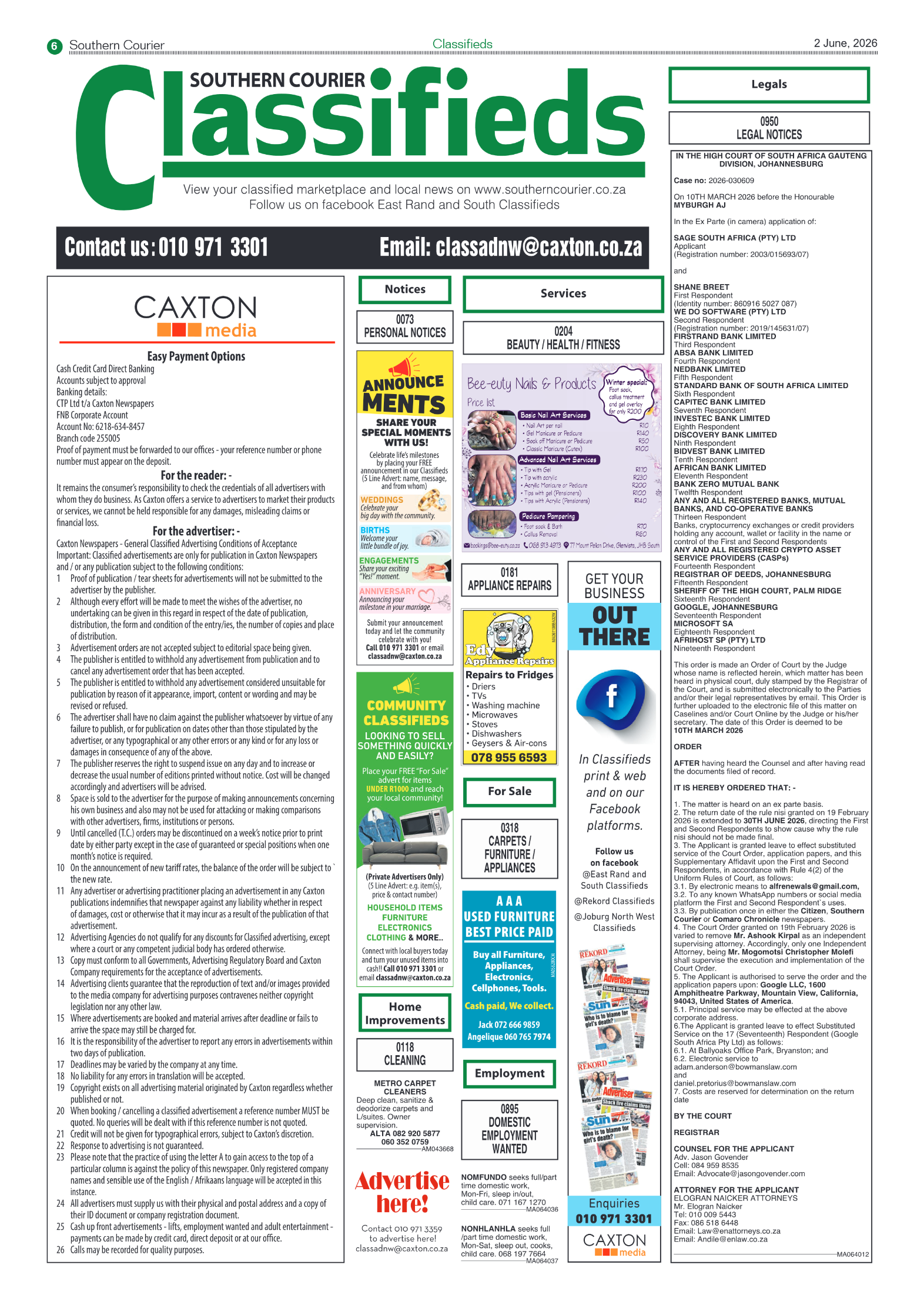 Southern Courier 2 June 2026 page 6