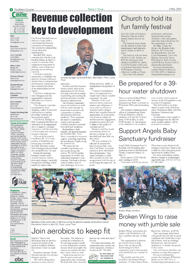 Southern Courier 2 May 2023 page 2