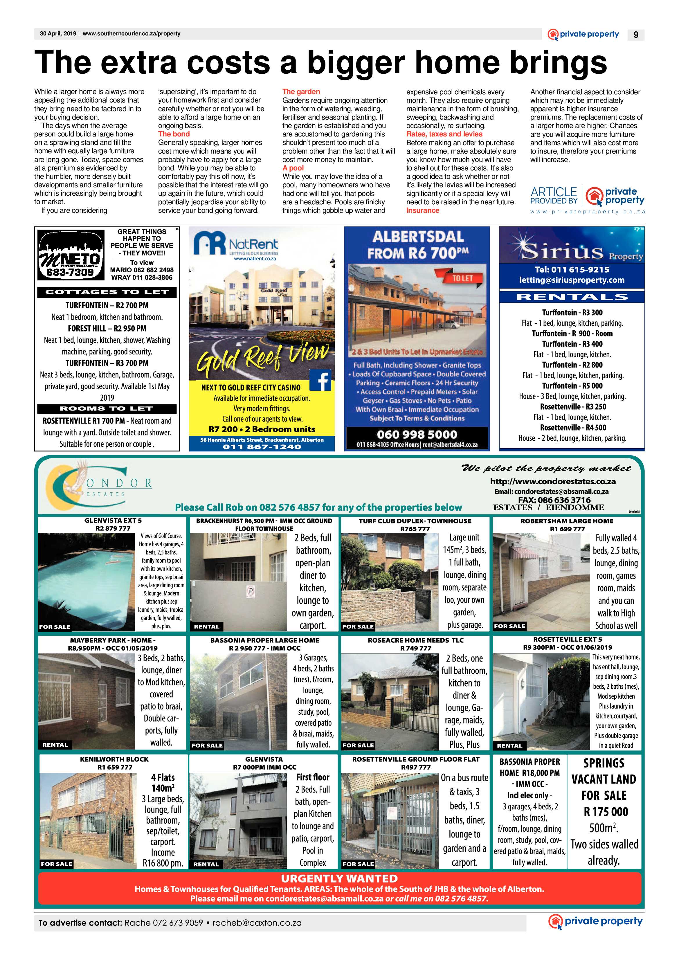 Southern Courier 30 April 2019 page 9