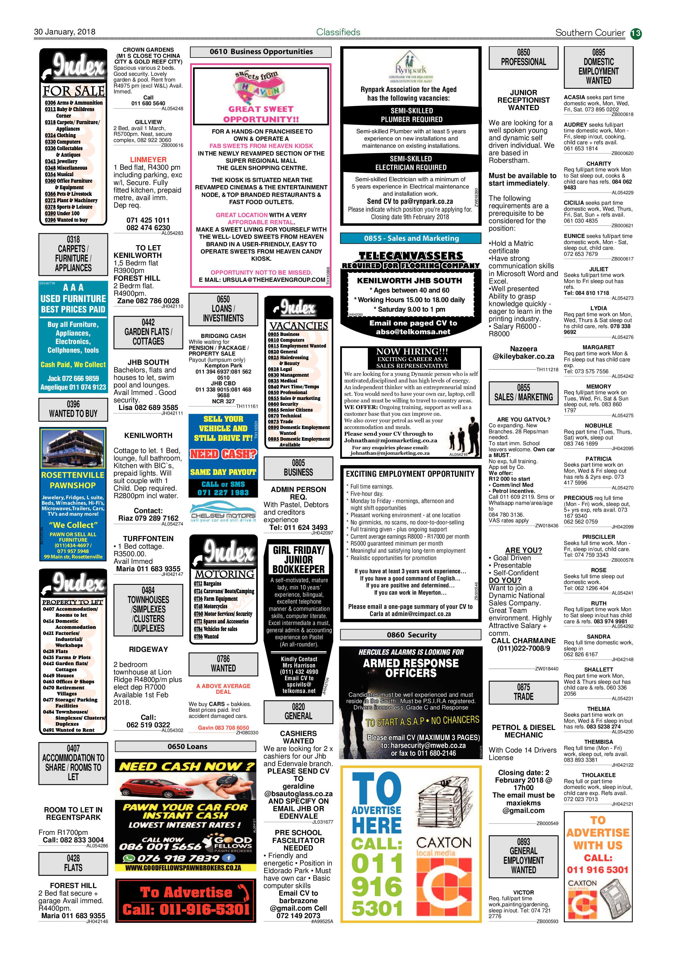 Southern Courier 30 January 2018 page 13