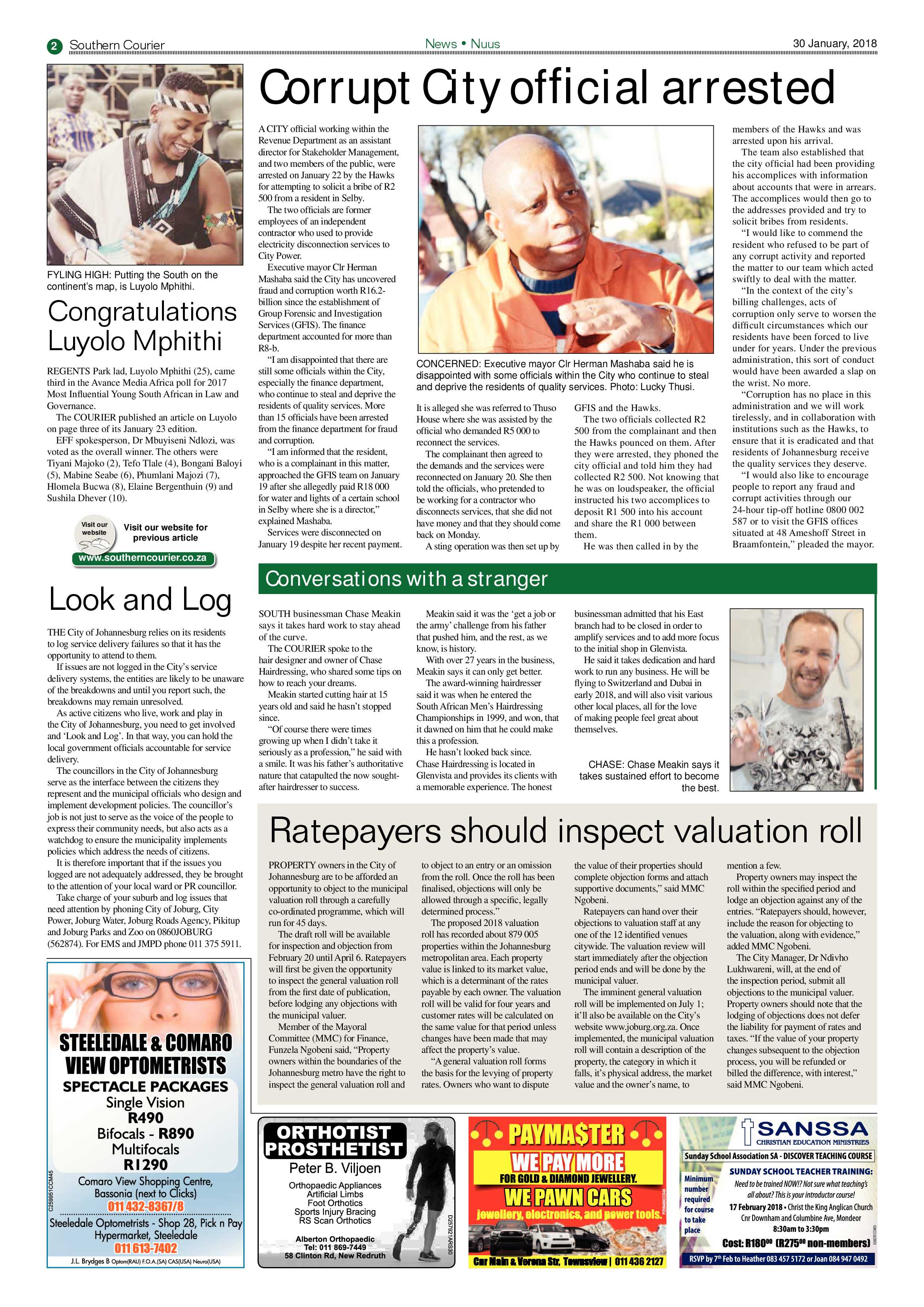 Southern Courier 30 January 2018 page 2