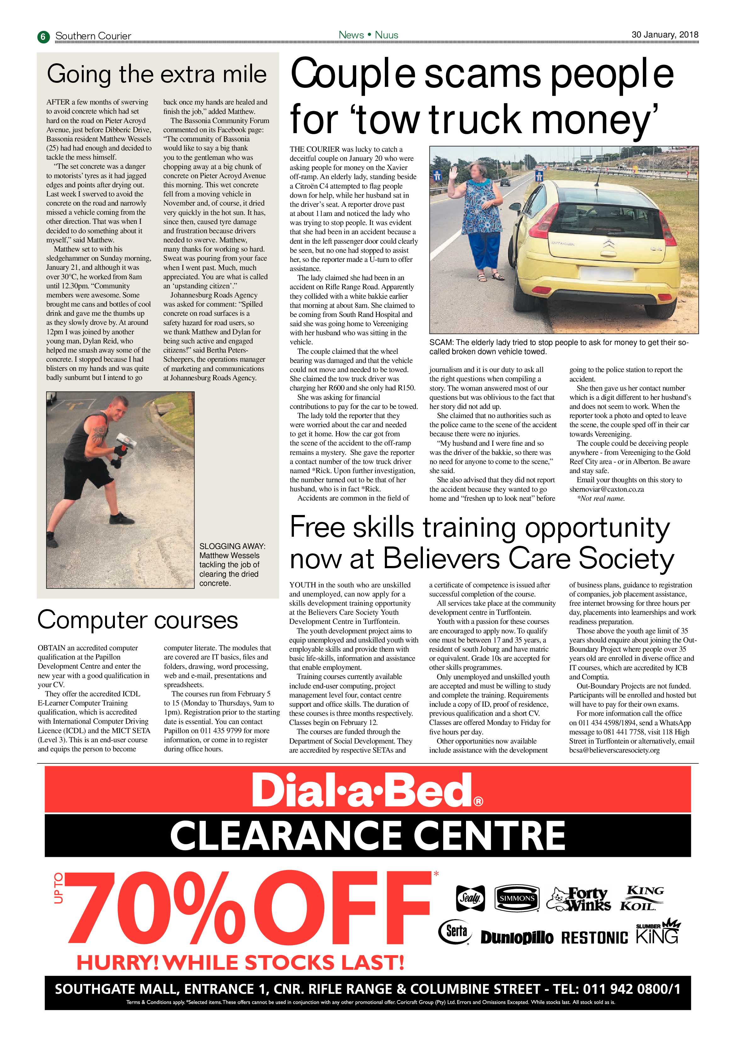 Southern Courier 30 January 2018 page 6