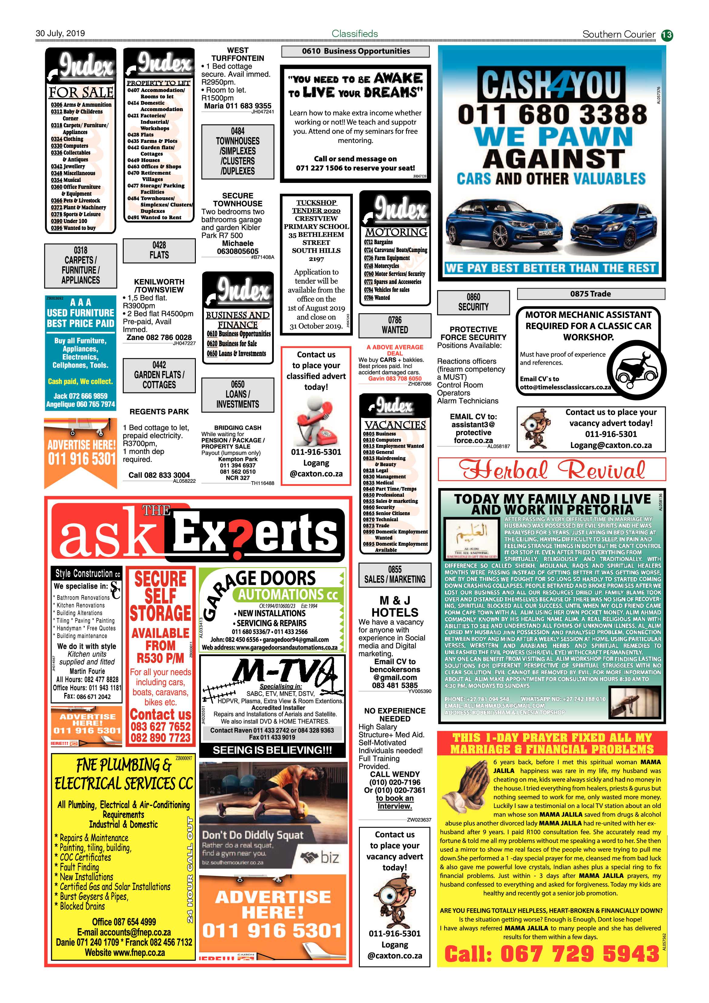 Southern Courier 30 July 2019 page 13