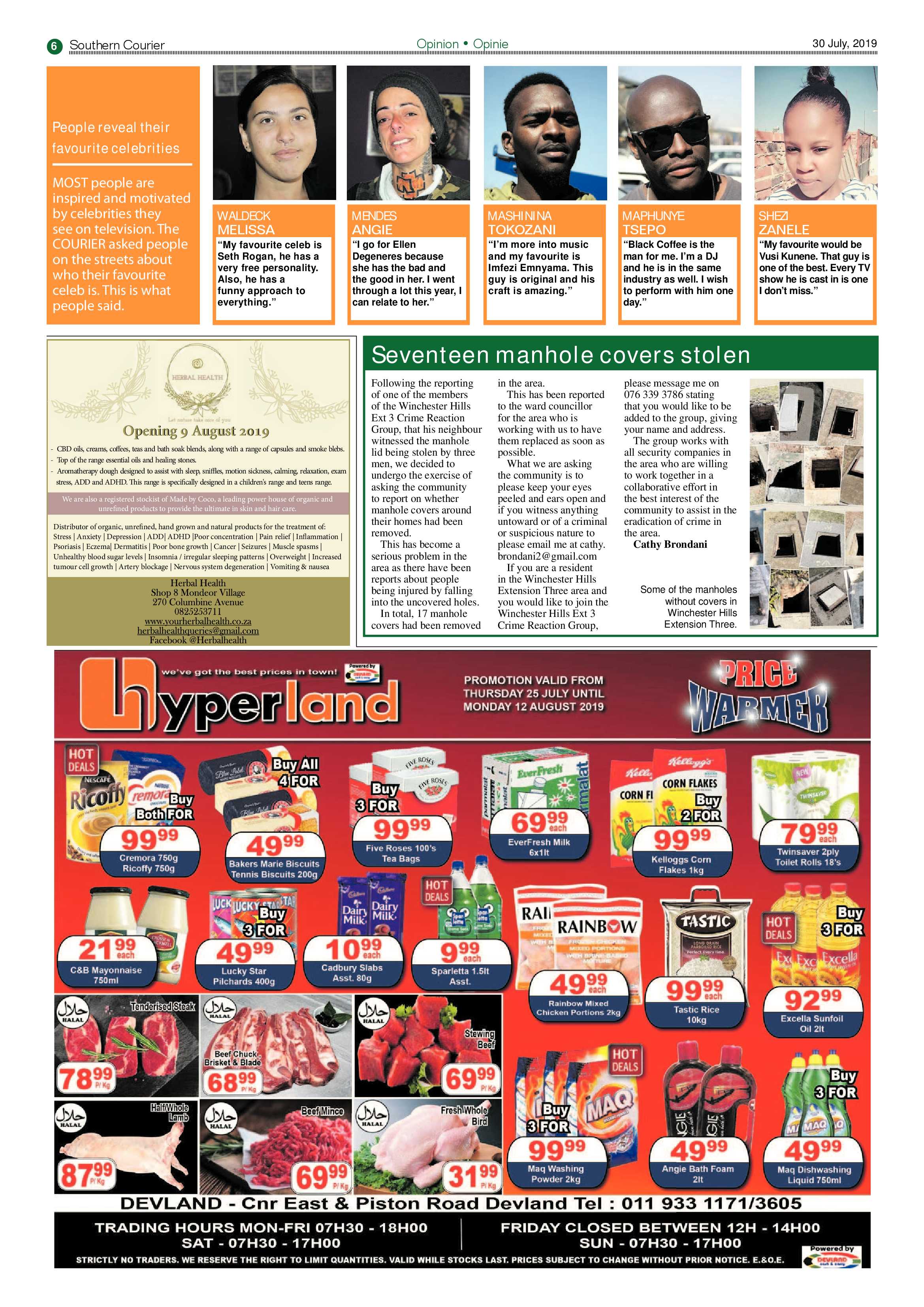Southern Courier 30 July 2019 page 6