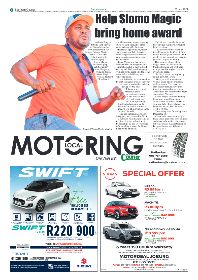 Southern Courier 30 July 2024 page 6