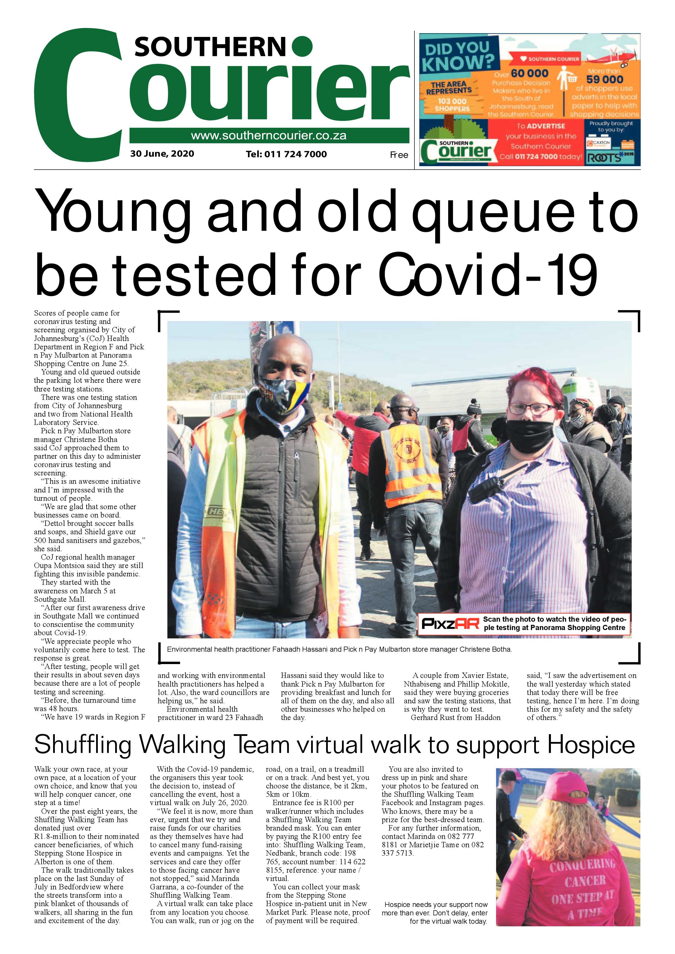 Southern Courier 30 June 2020 page 1