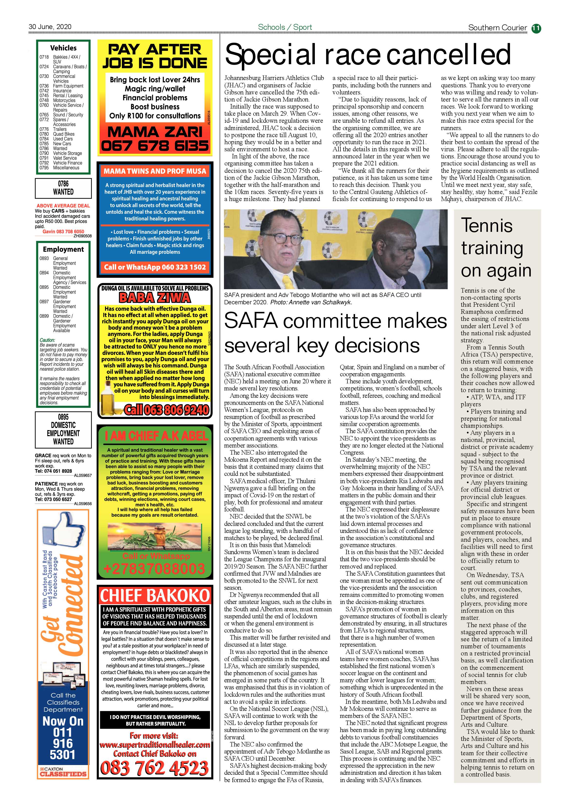 Southern Courier 30 June 2020 page 11