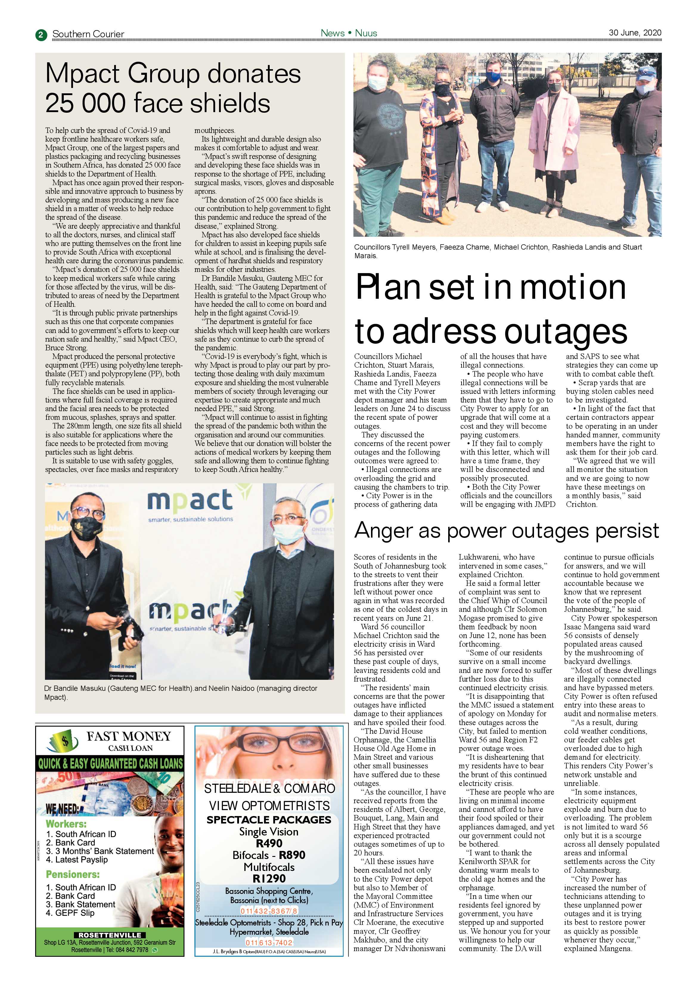 Southern Courier 30 June 2020 page 2