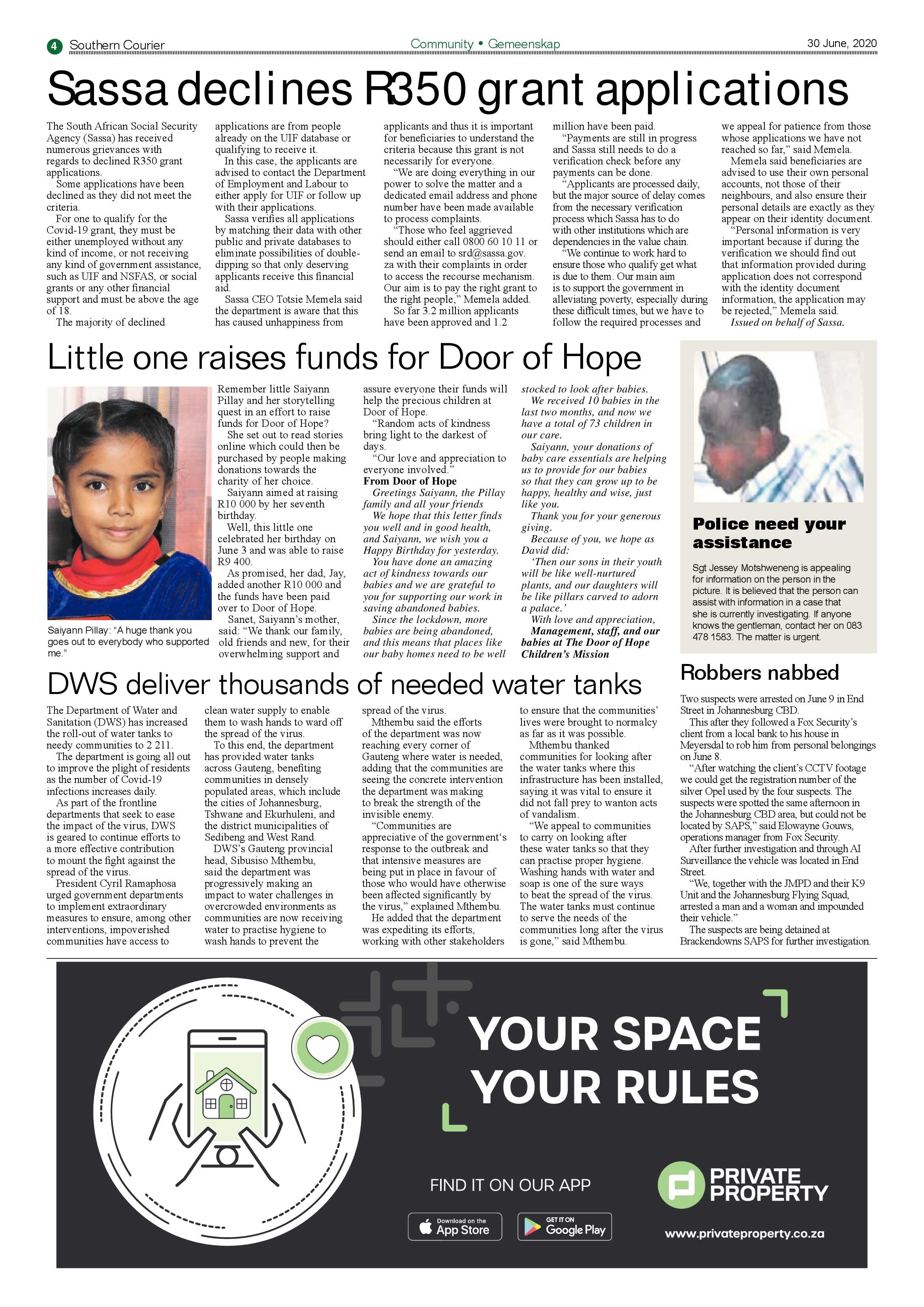 Southern Courier 30 June 2020 page 4