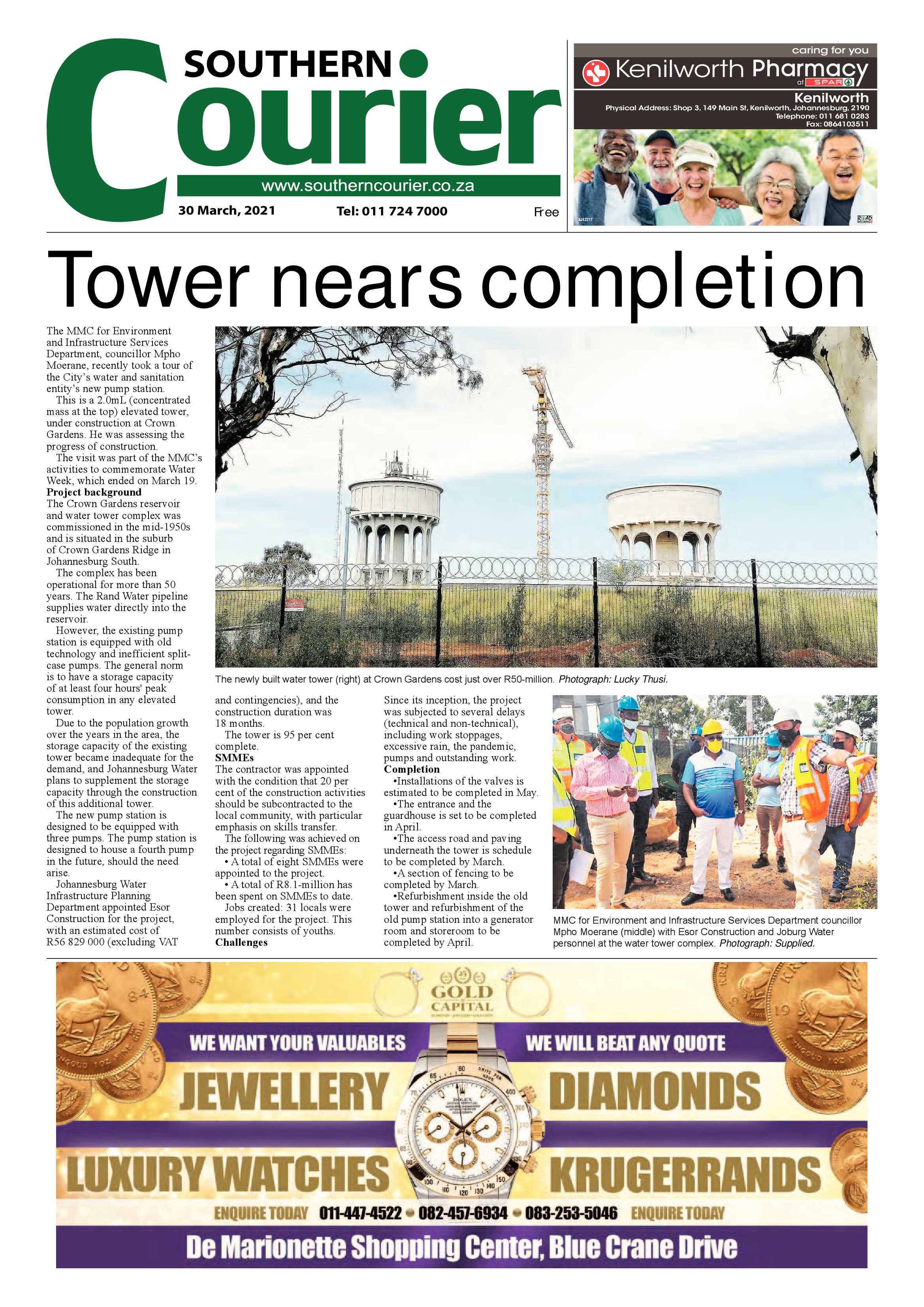 Southern Courier 30 March 2021 page 1