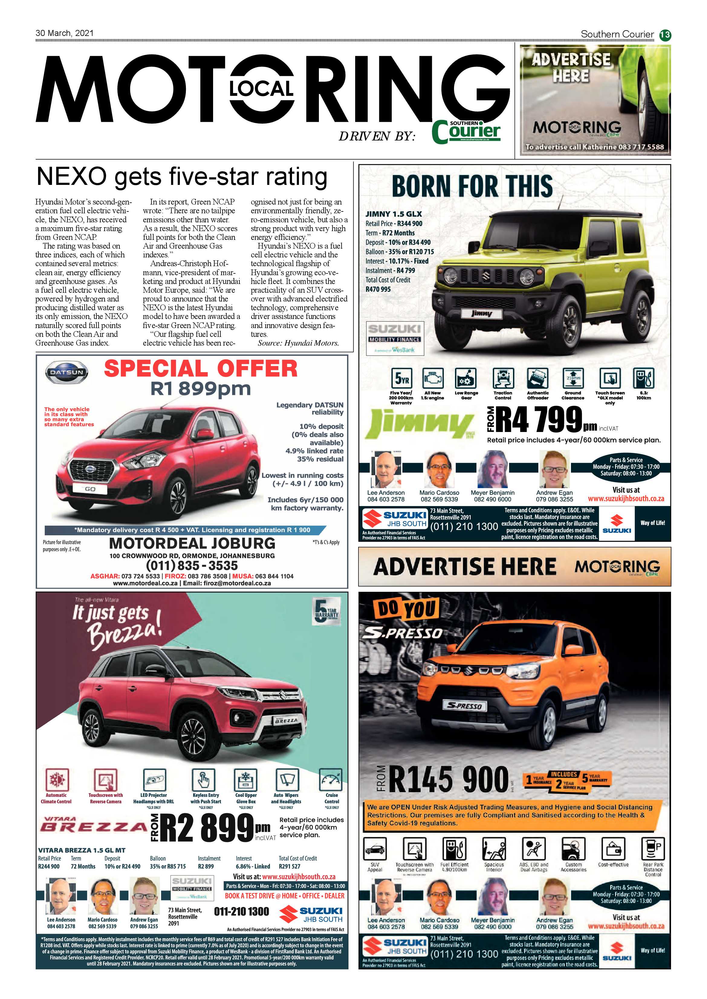 Southern Courier 30 March 2021 page 13