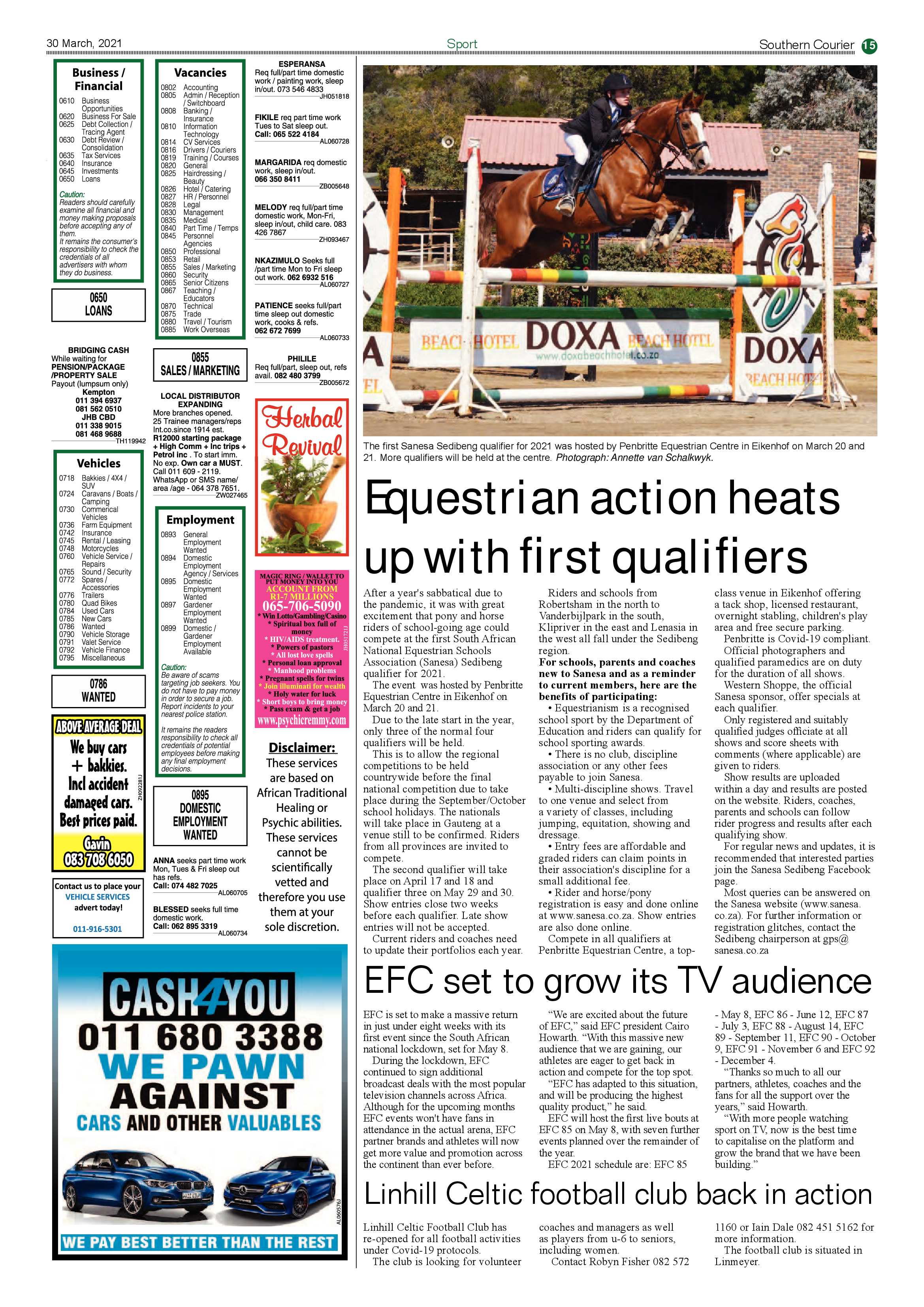 Southern Courier 30 March 2021 page 15