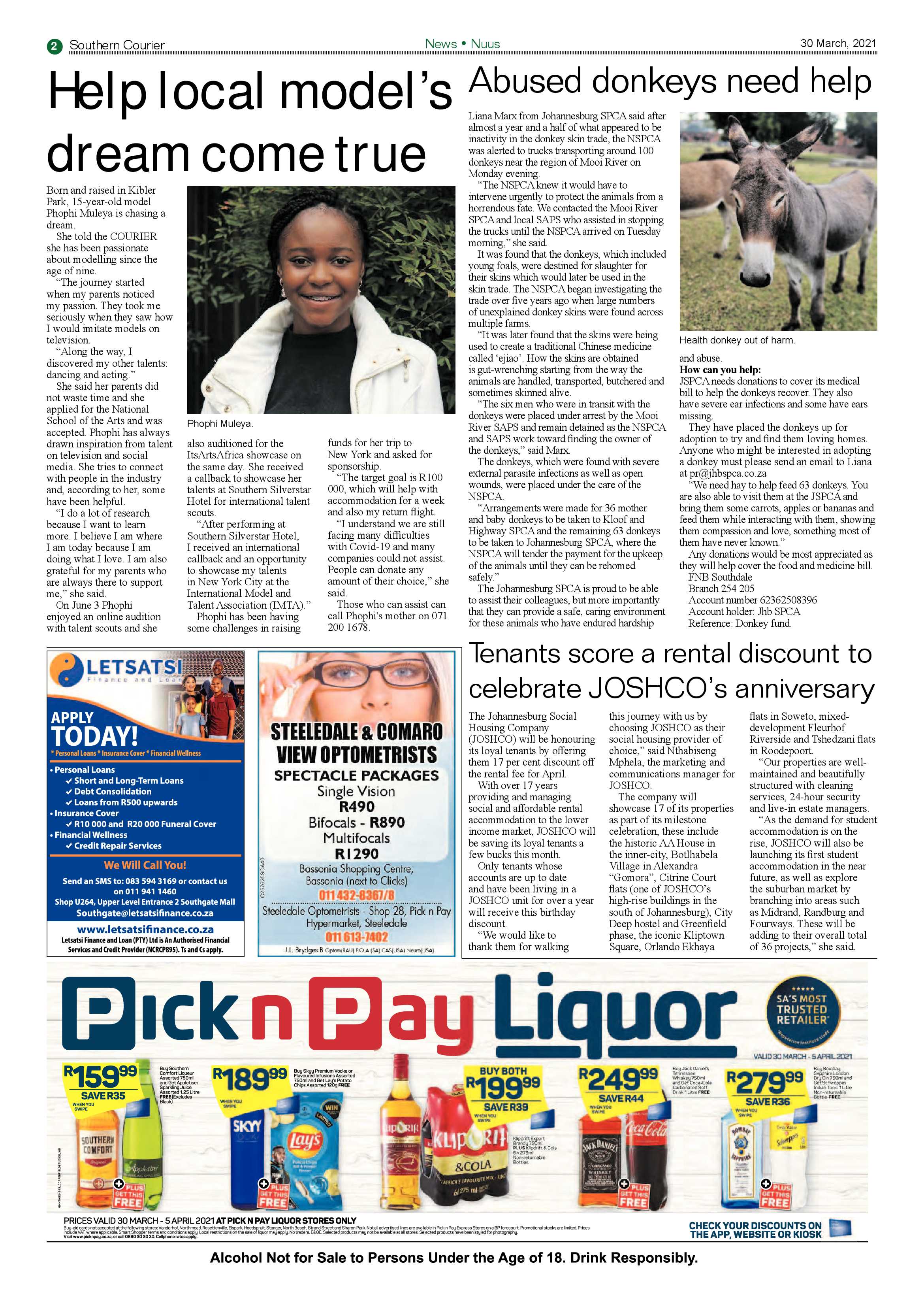 Southern Courier 30 March 2021 page 2