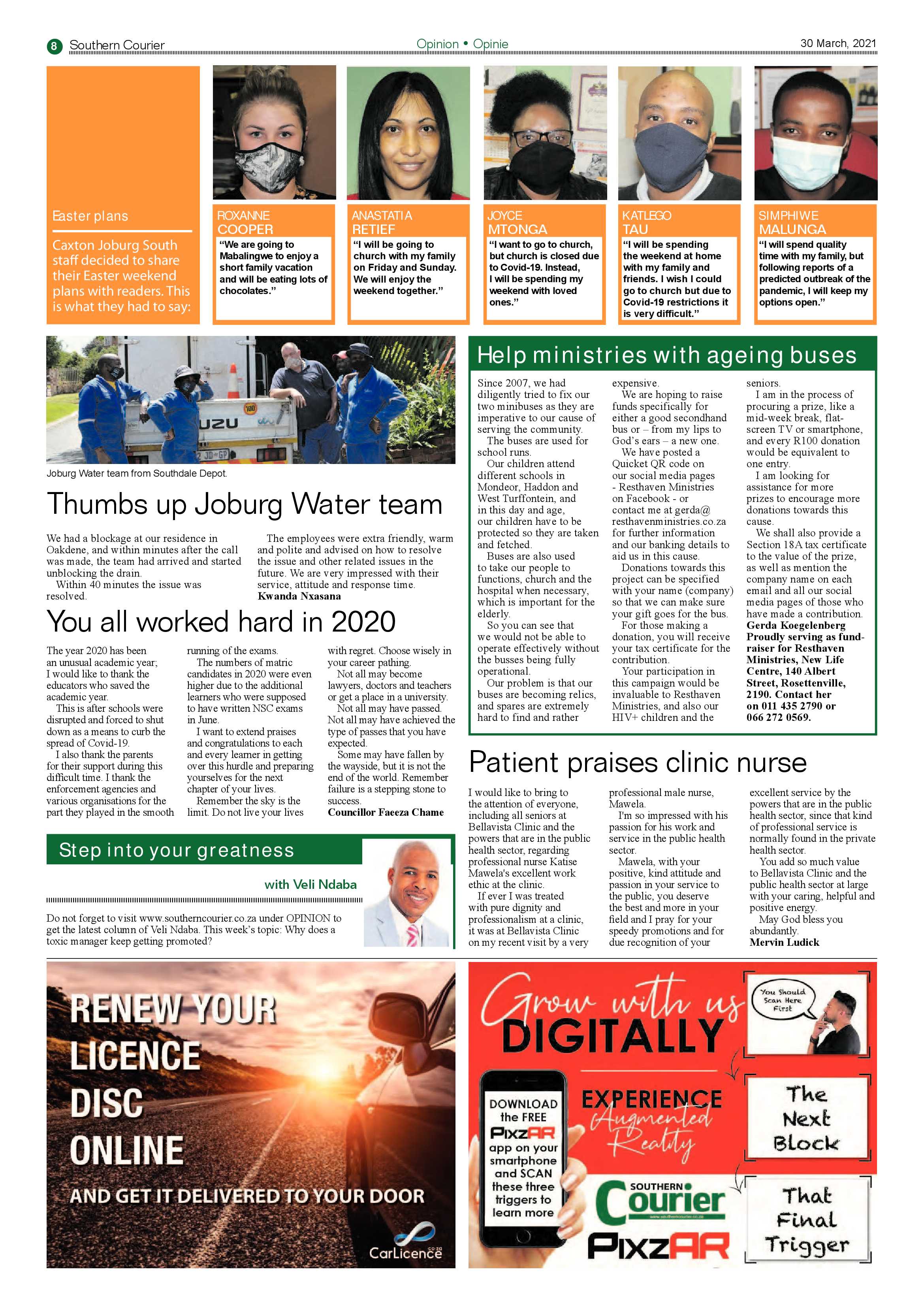 Southern Courier 30 March 2021 page 8