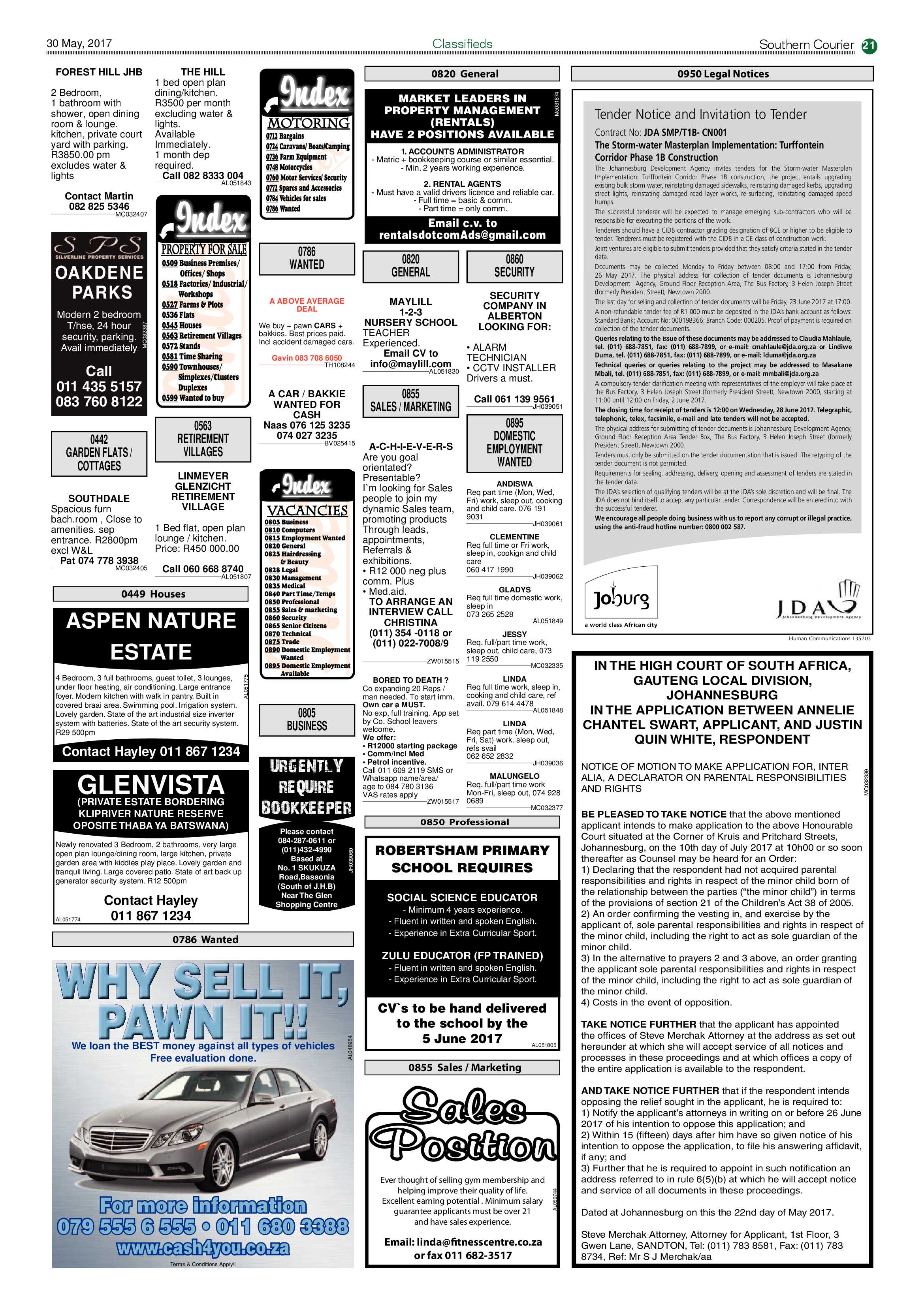 Southern Courier 30 May 2017 page 21