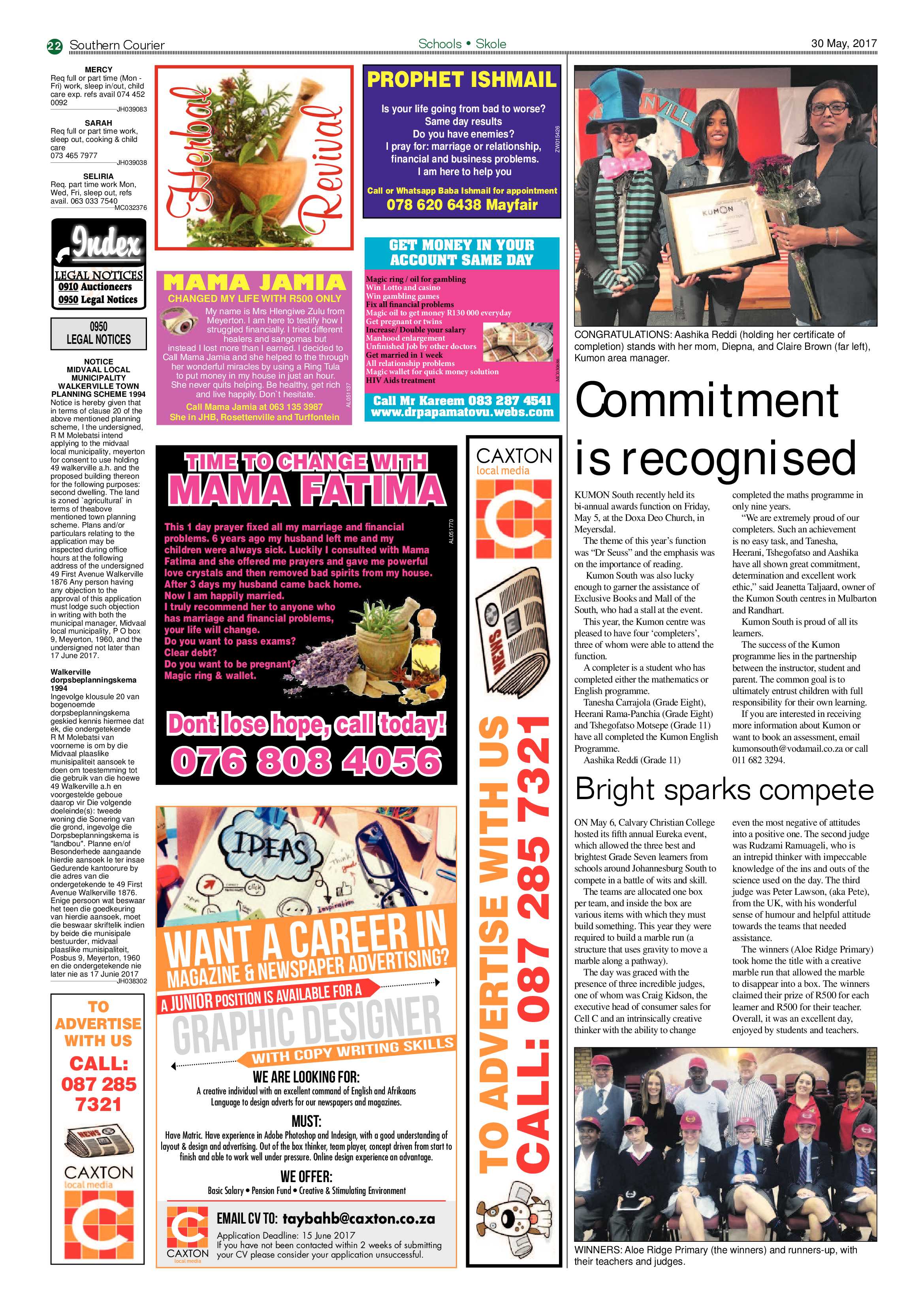 Southern Courier 30 May 2017 page 22