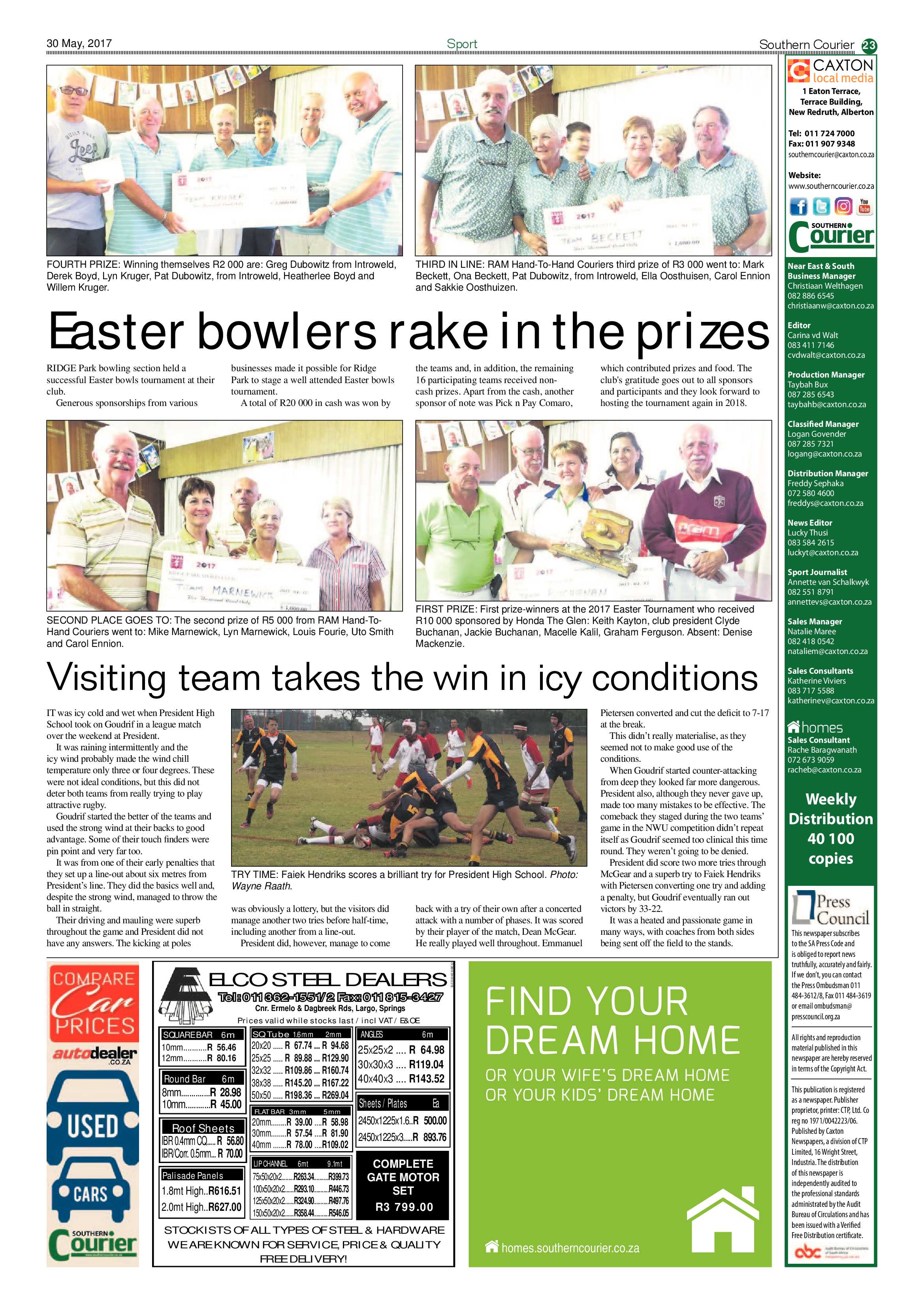 Southern Courier 30 May 2017 page 23