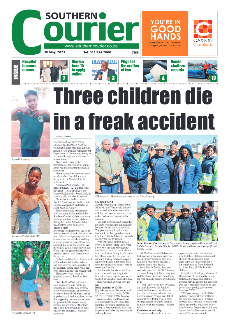 Southern Courier 30 May 2023 page 1