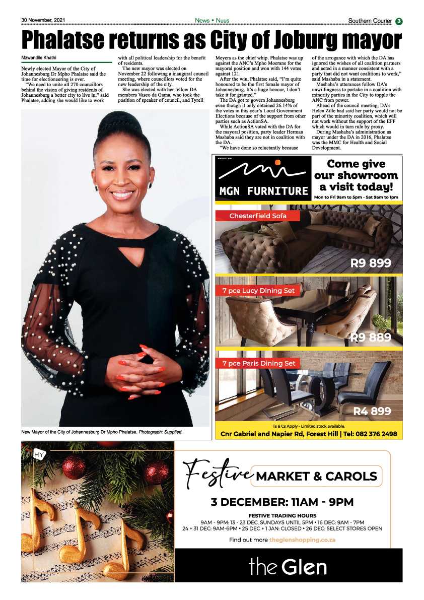 Southern Courier 30 November 2021 page 3