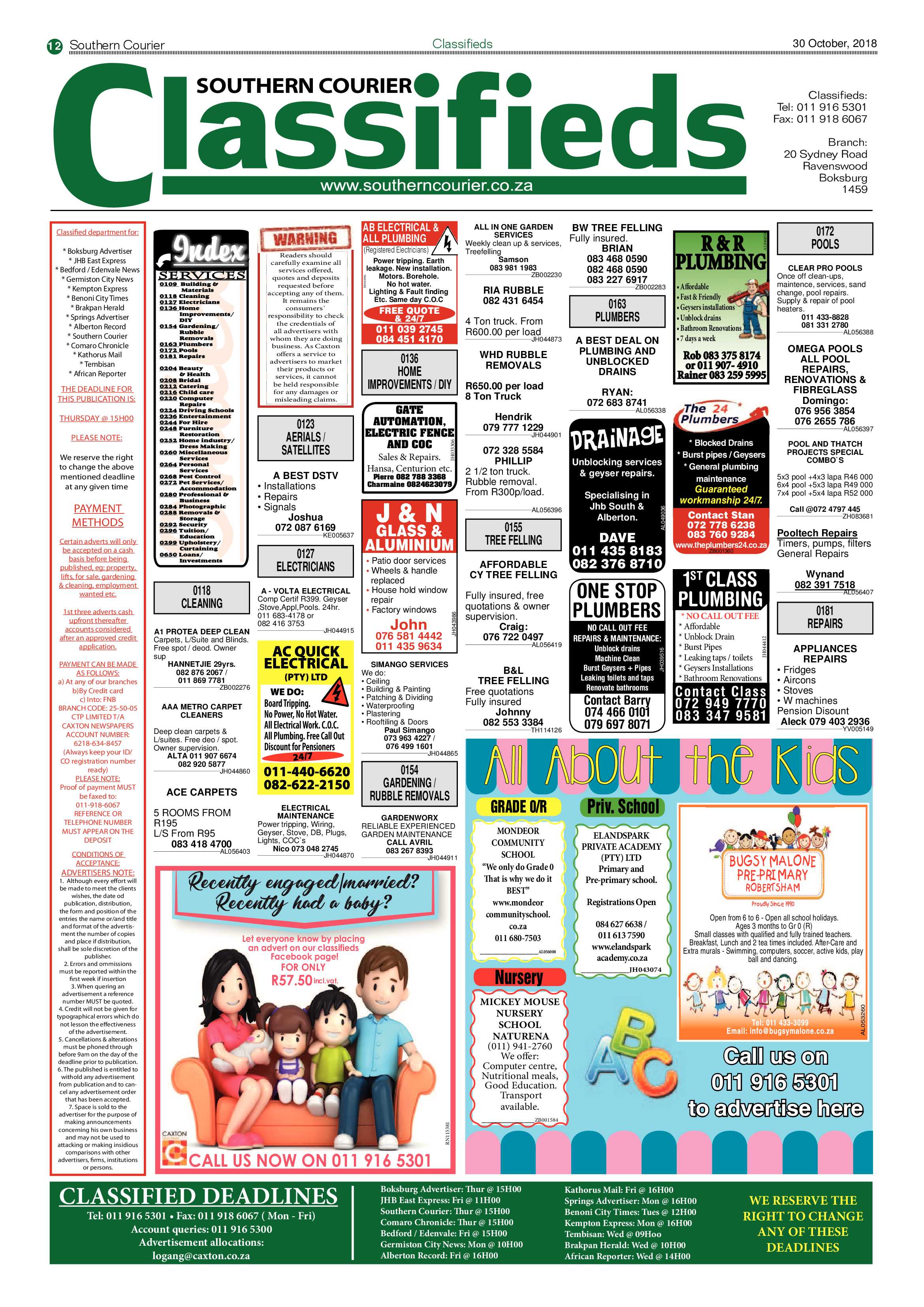 Southern Courier 30 October 2018 page 12