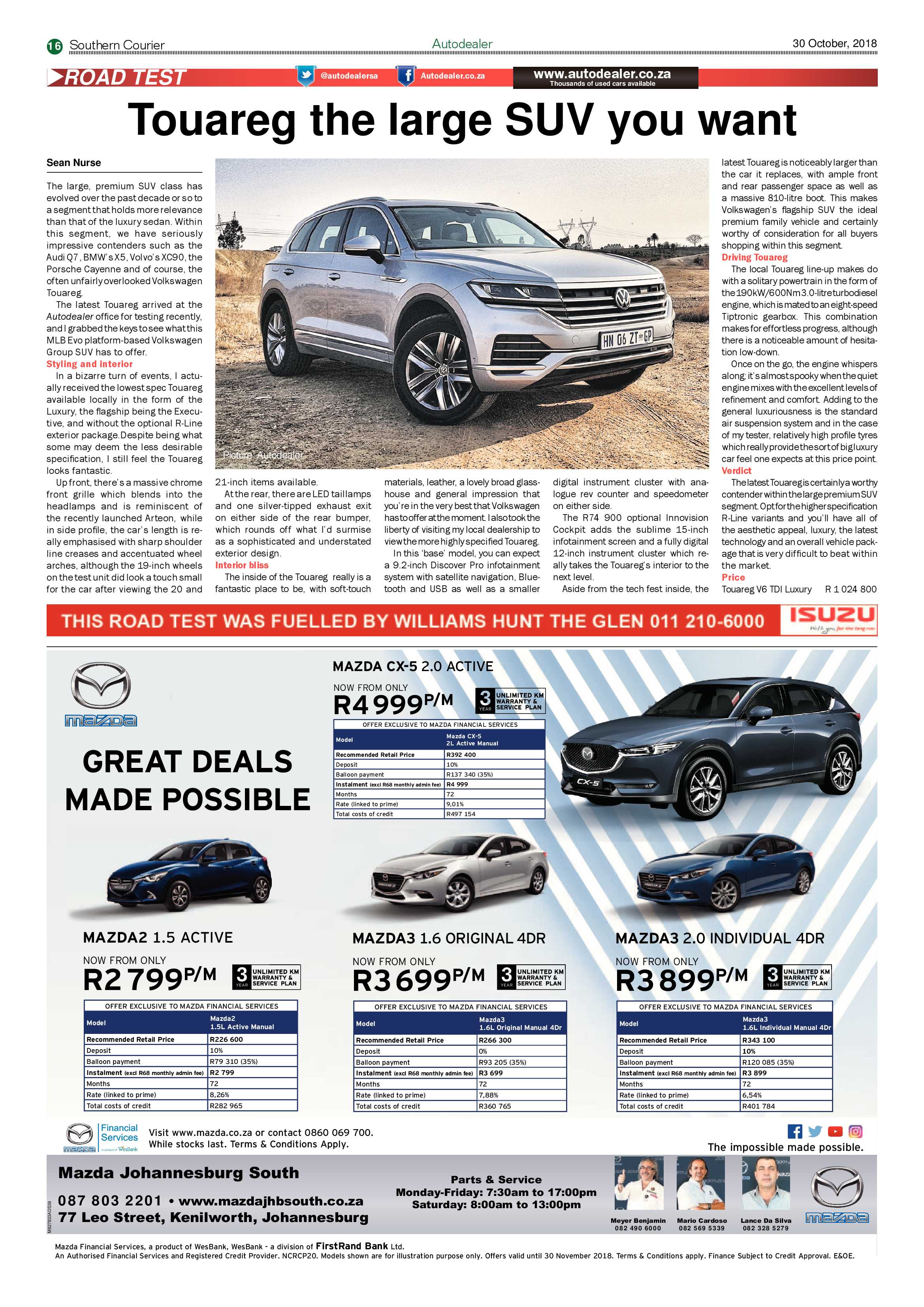 Southern Courier 30 October 2018 page 16