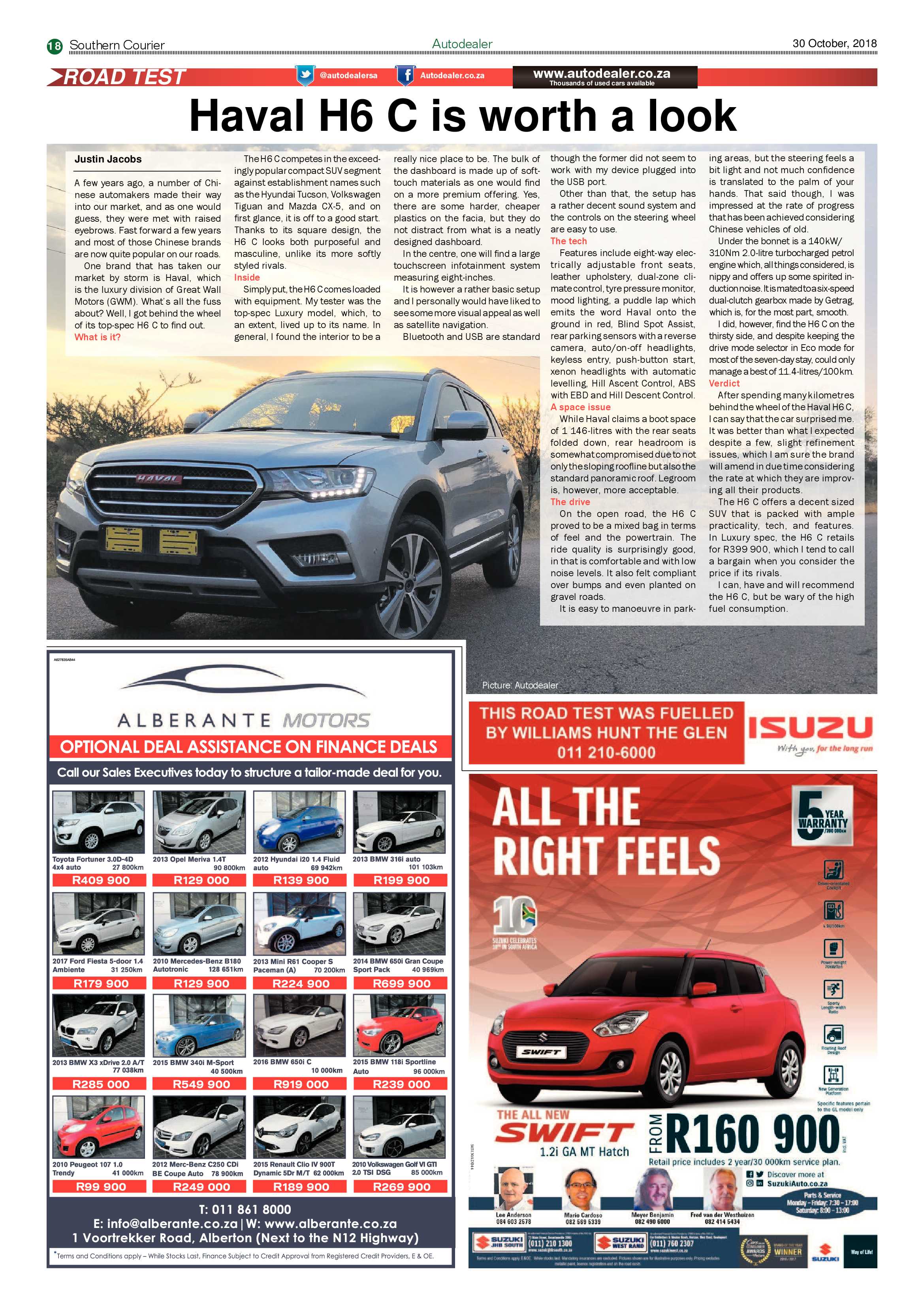 Southern Courier 30 October 2018 page 18