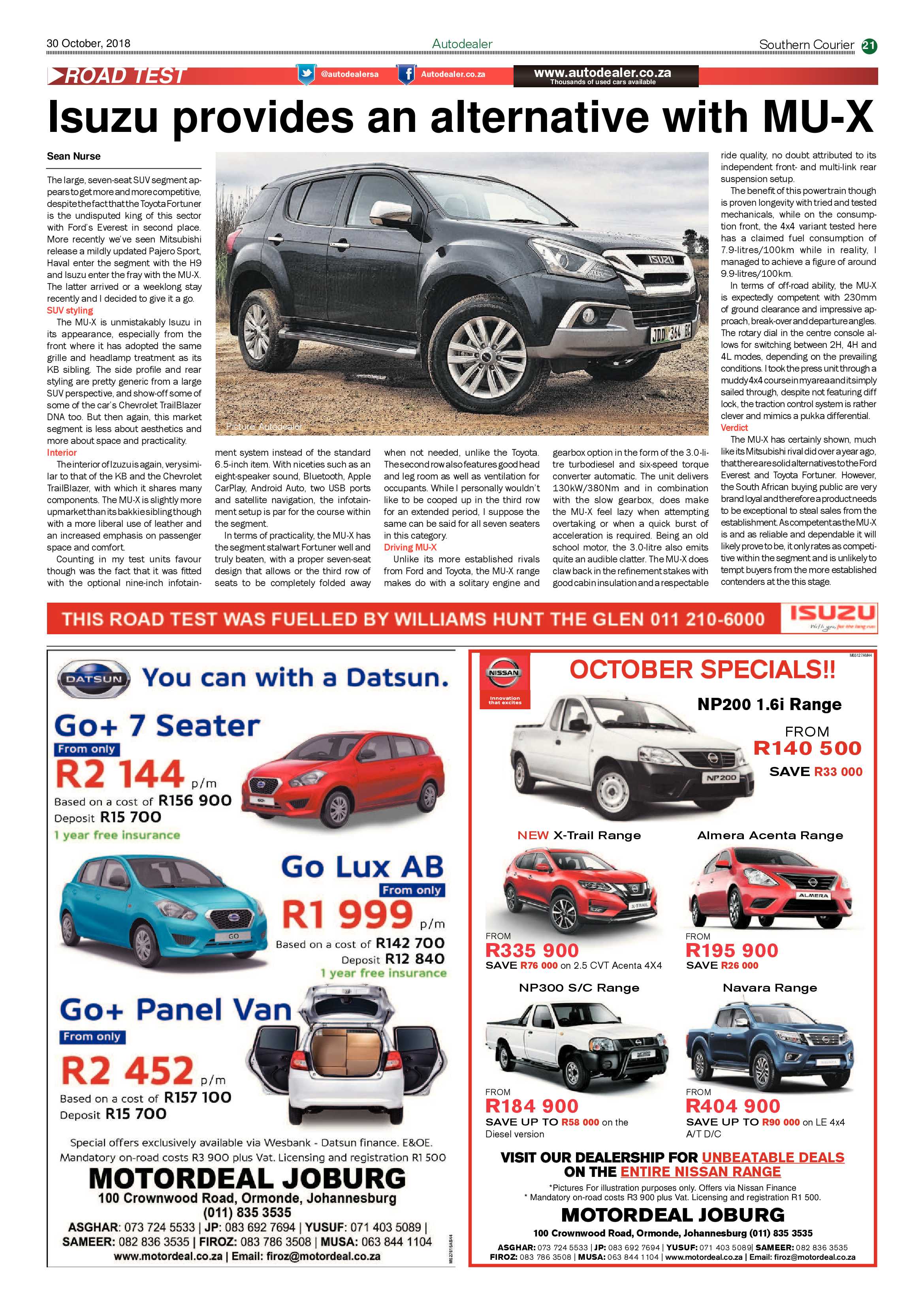 Southern Courier 30 October 2018 page 21