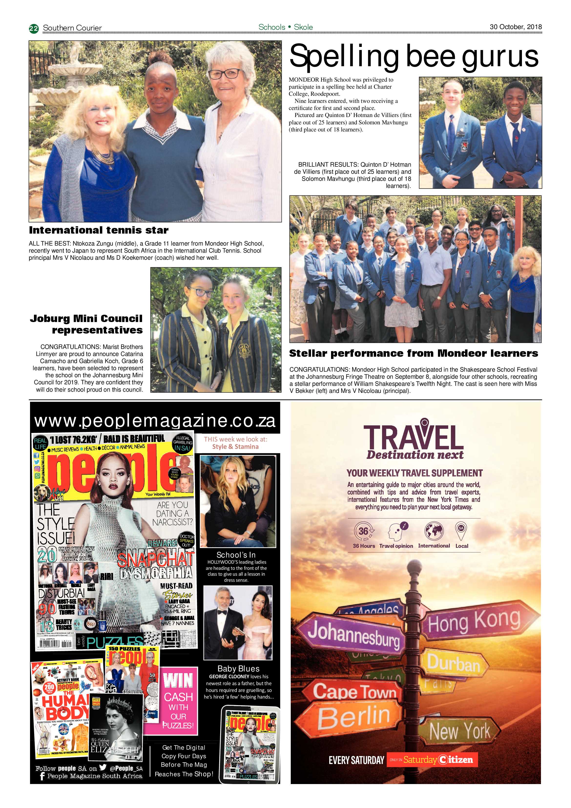 Southern Courier 30 October 2018 page 22
