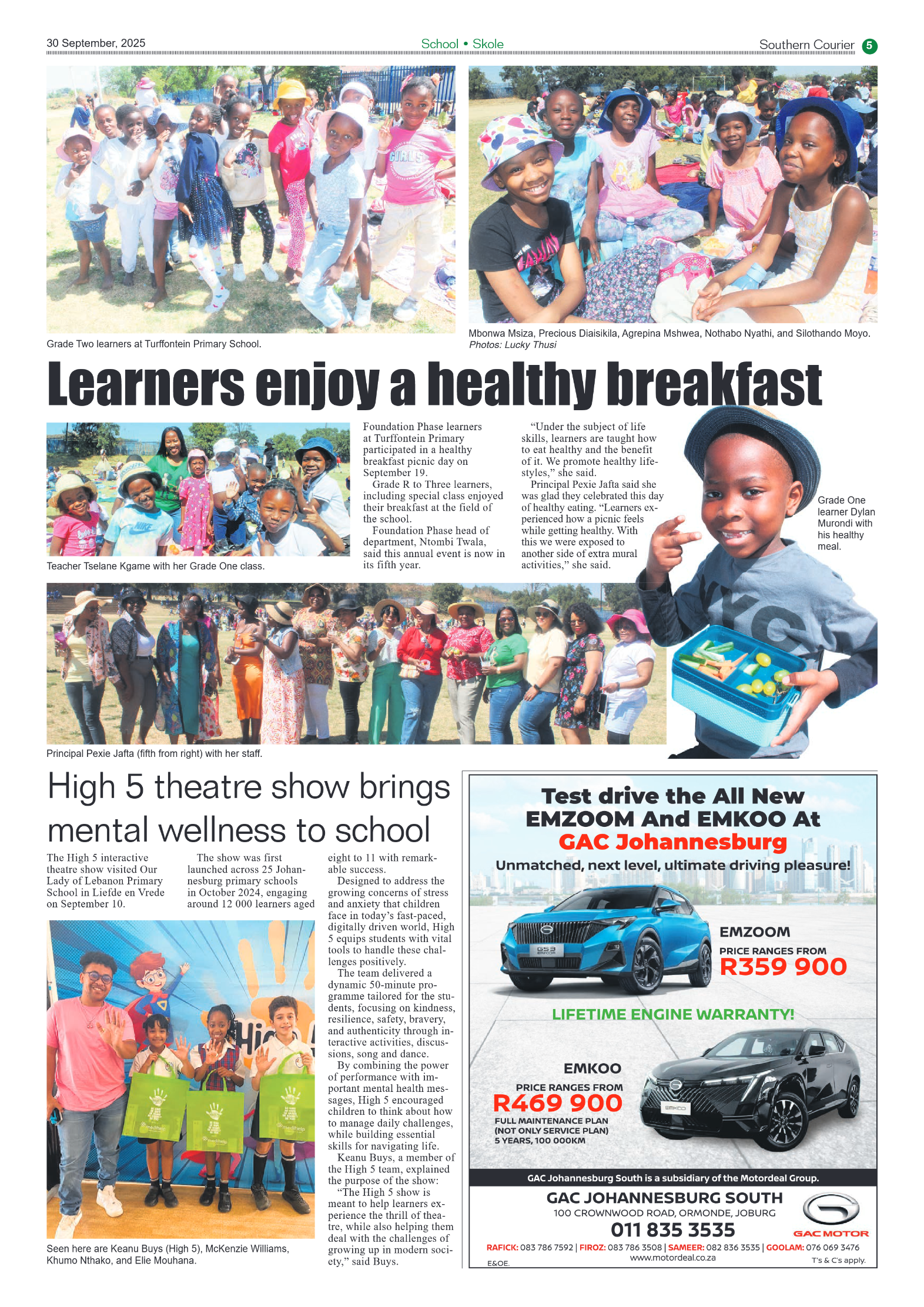 Southern Courier 30 September 2025 page 5