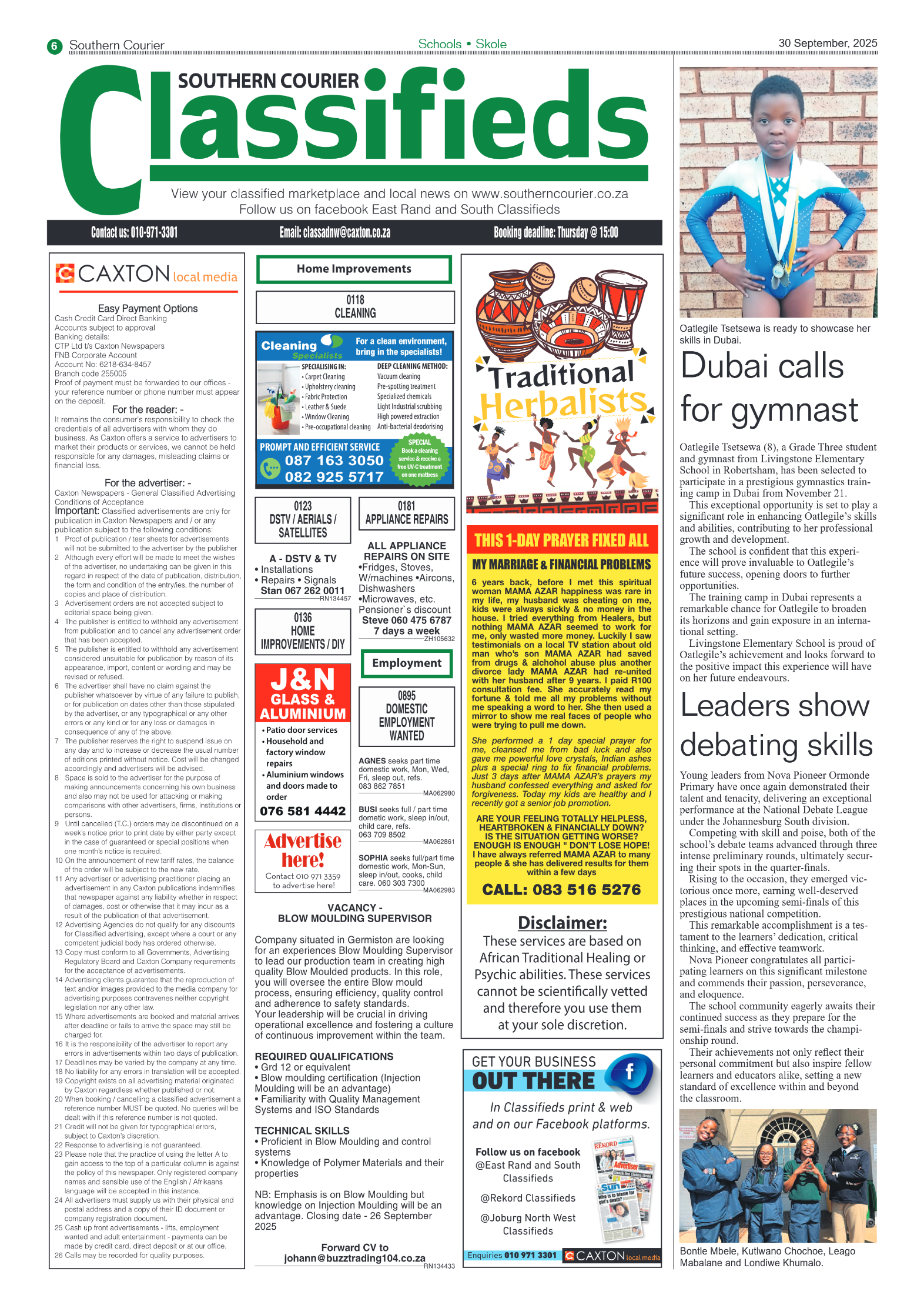 Southern Courier 30 September 2025 page 6