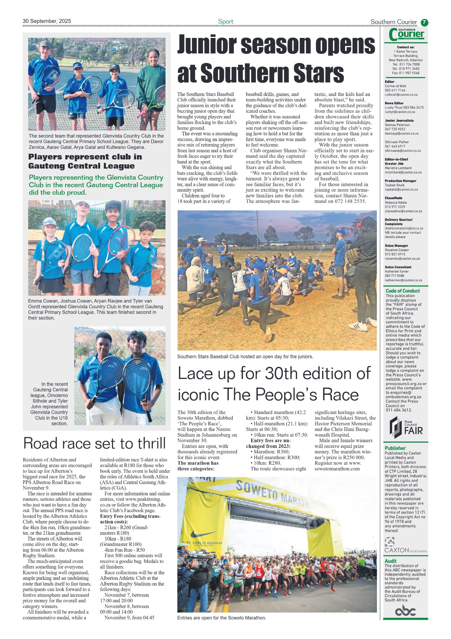 Southern Courier 30 September 2025 page 7