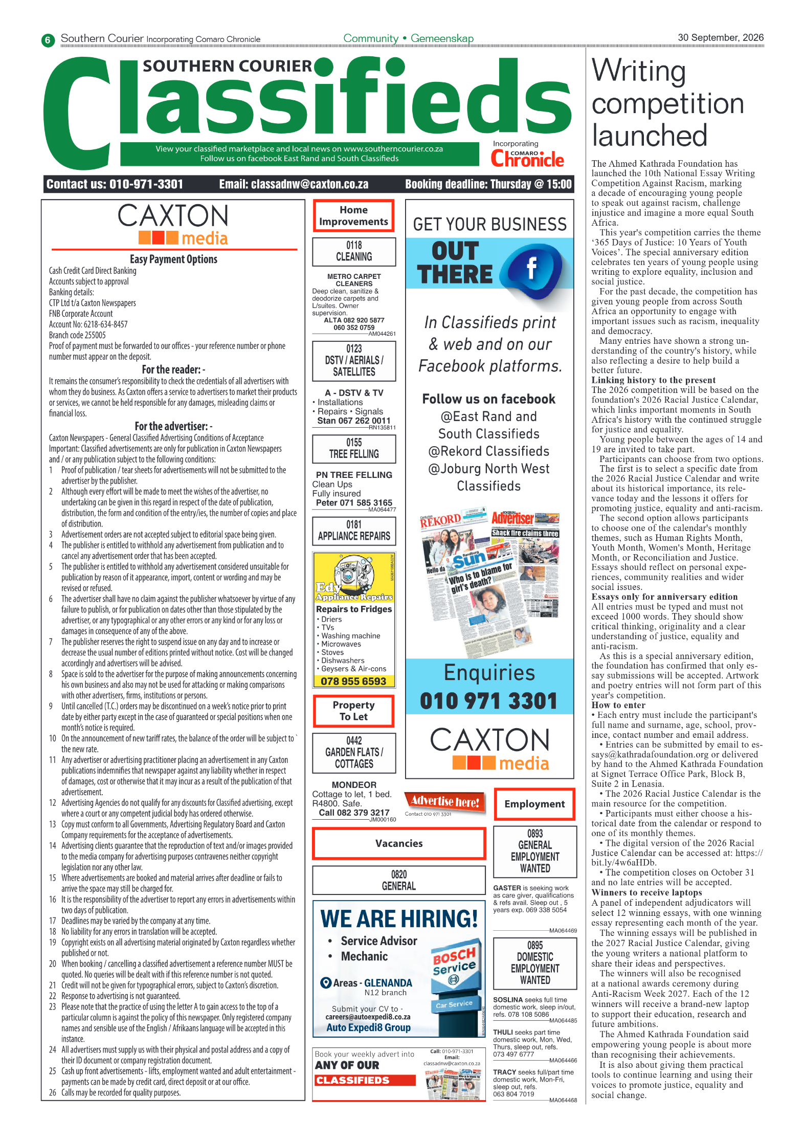 Southern Courier 30 September 2026 page 6