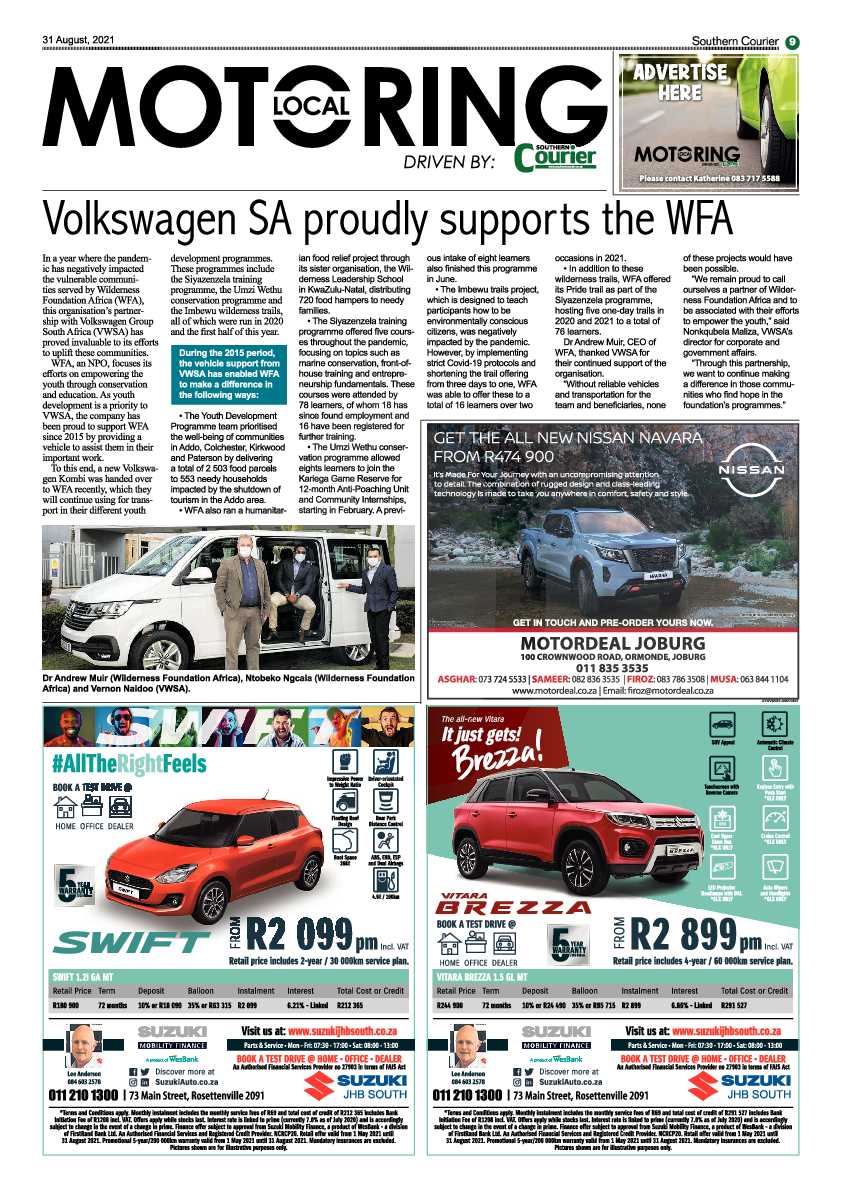 Southern Courier 31 August 2021 page 9