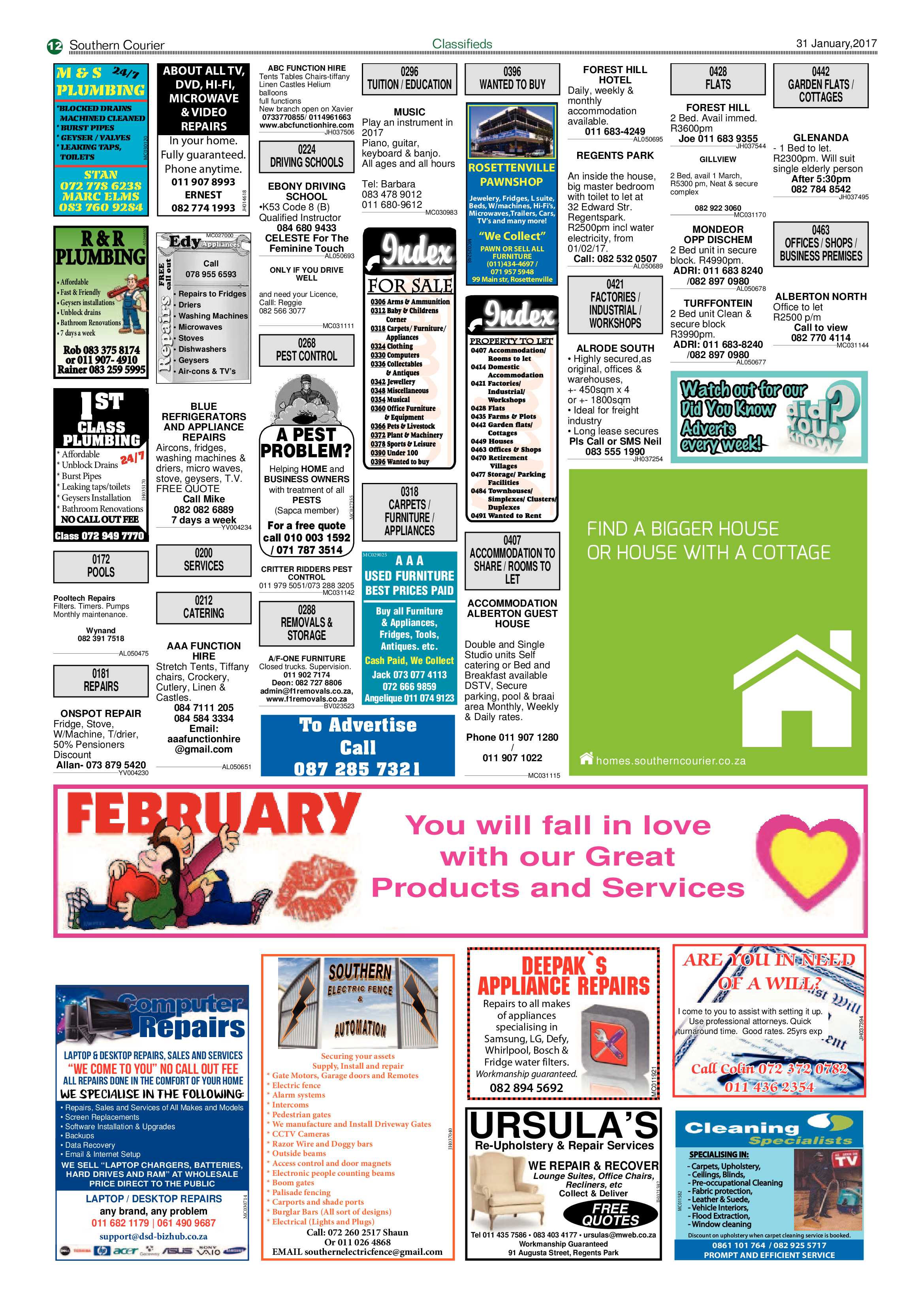 Southern Courier 31 January 2017 page 12