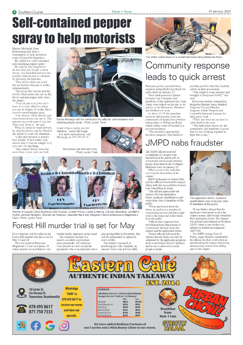 Southern Courier 31 January 2023 page 4