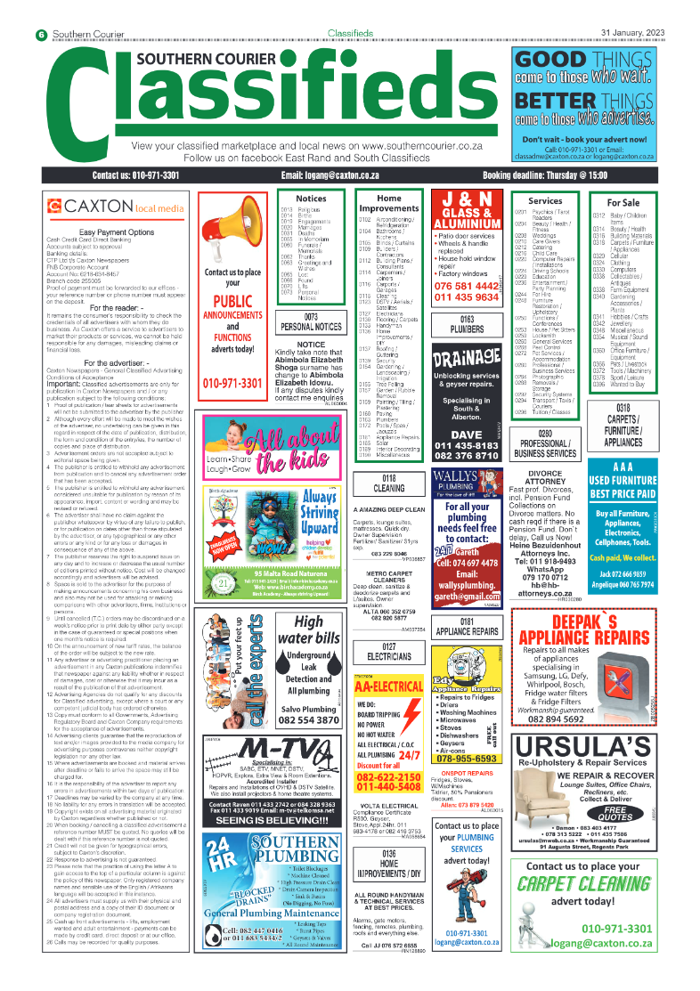 Southern Courier 31 January 2023 page 6