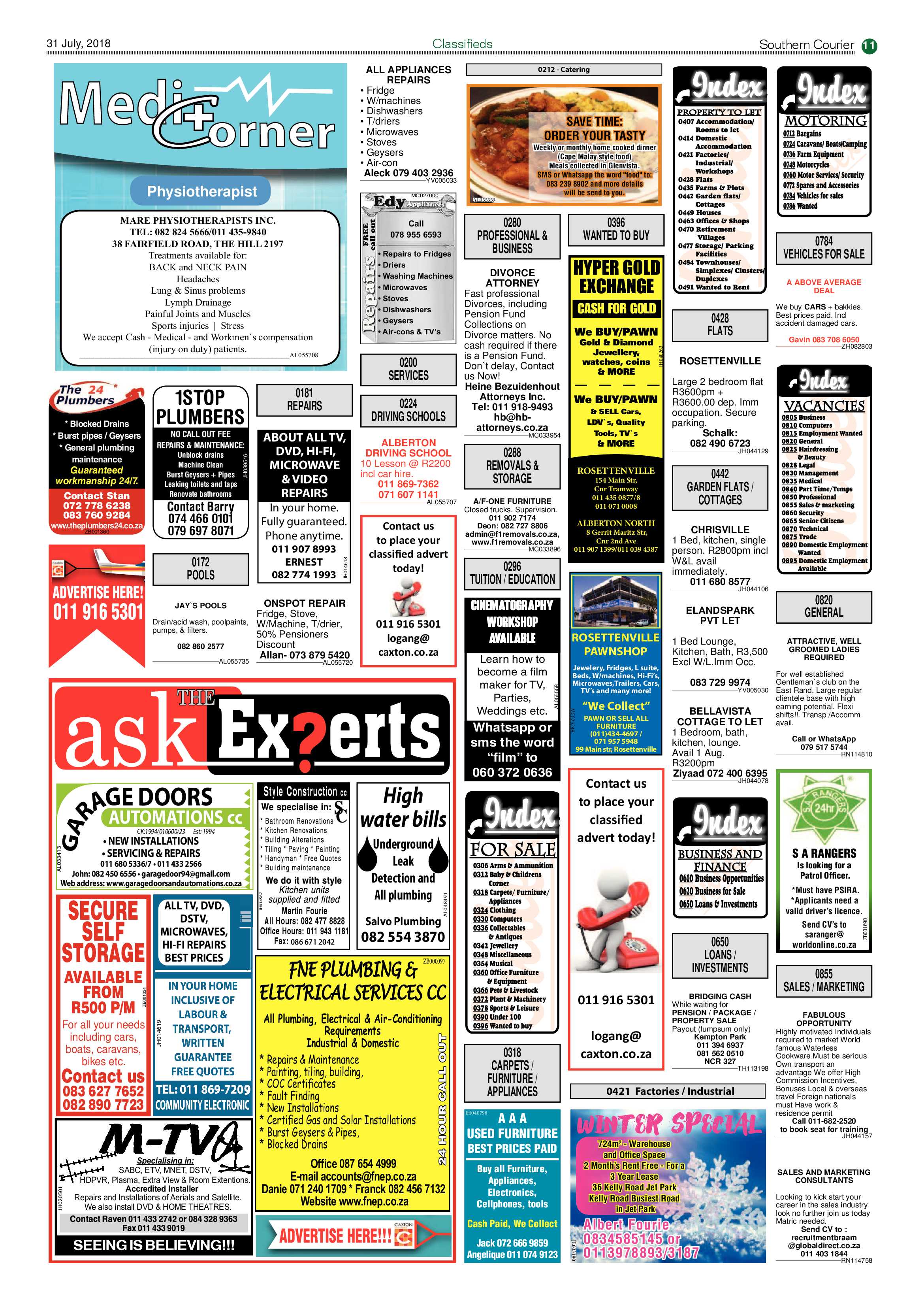 Southern Courier 31 July 2018 page 11