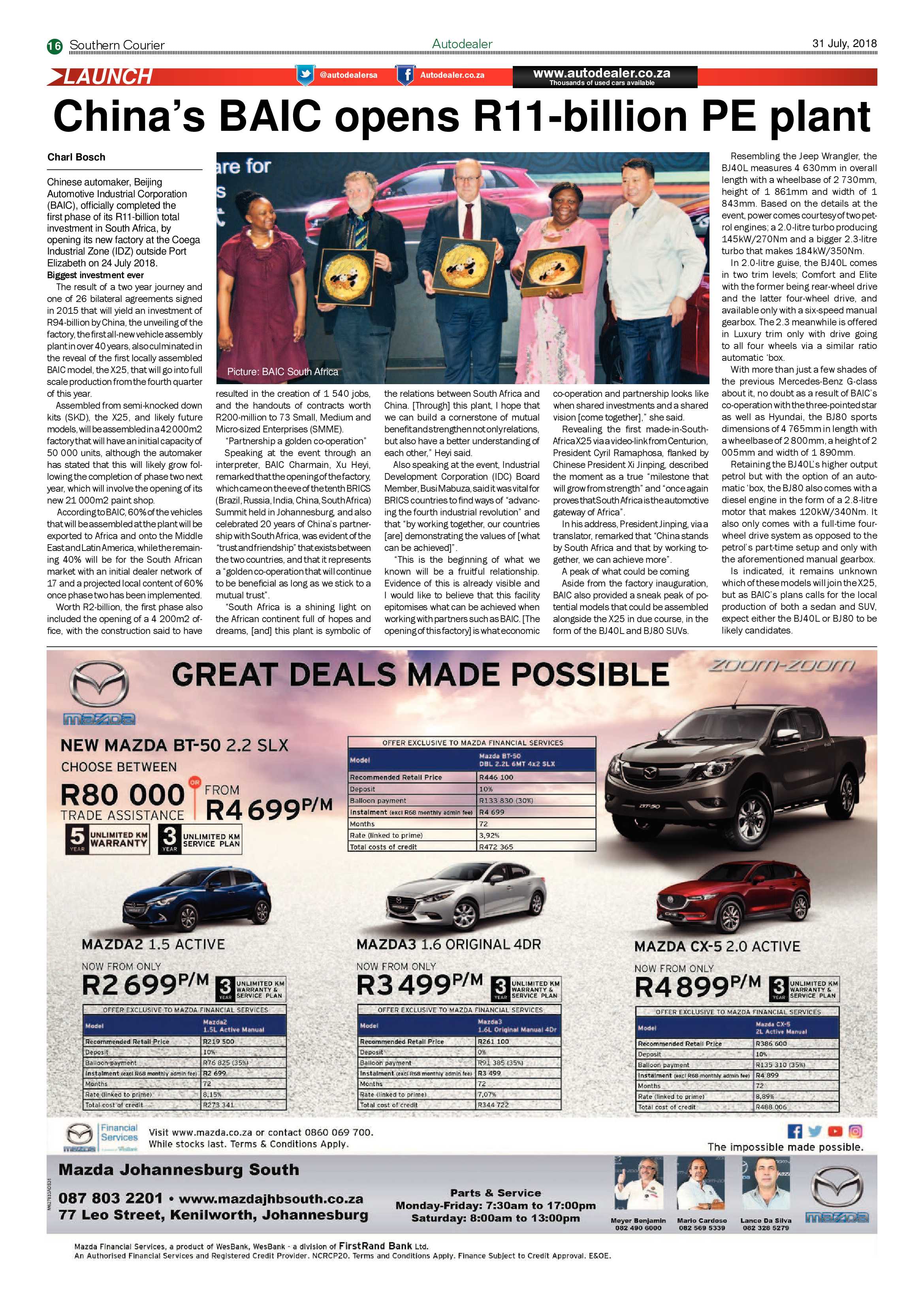 Southern Courier 31 July 2018 page 16