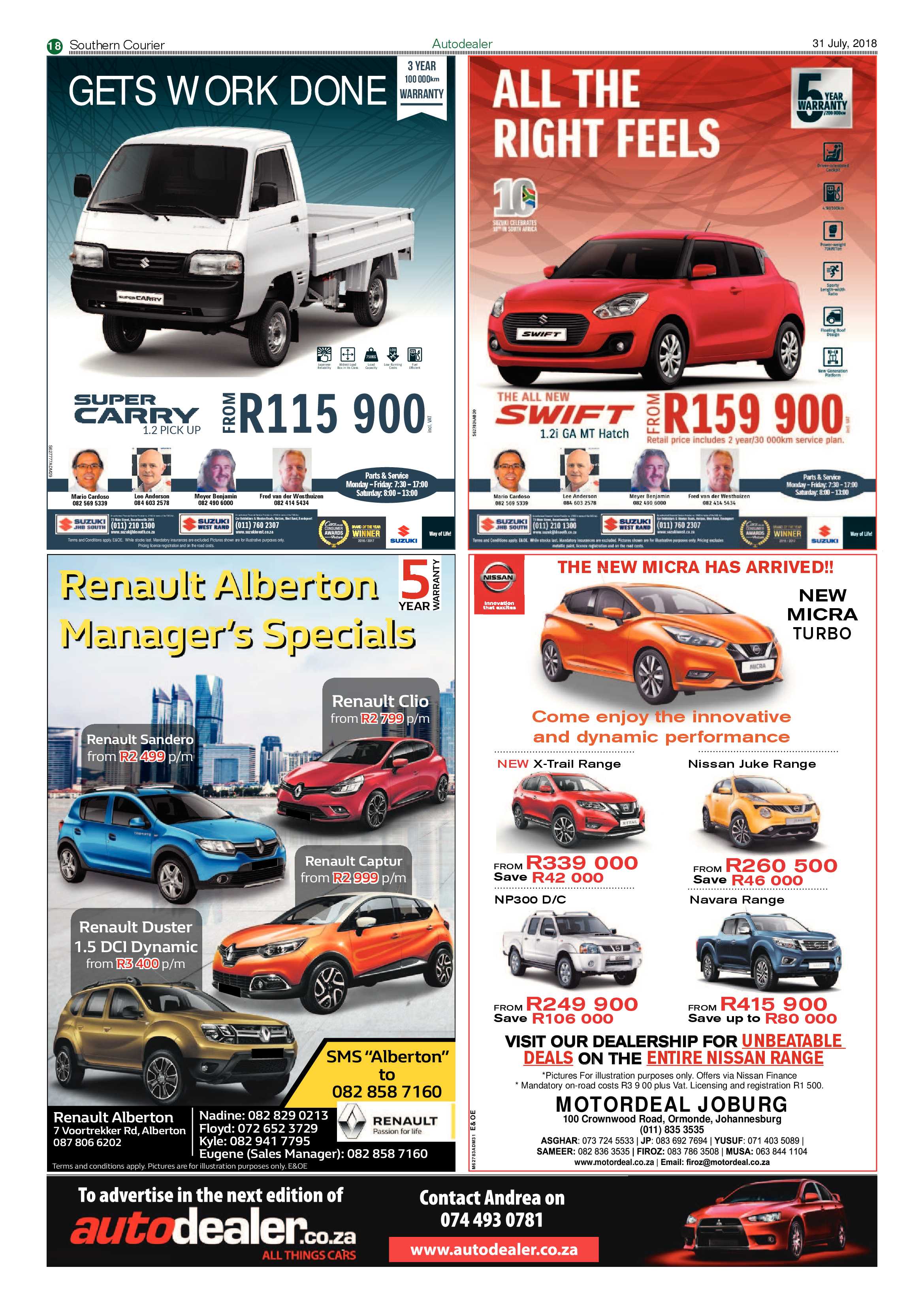 Southern Courier 31 July 2018 page 18