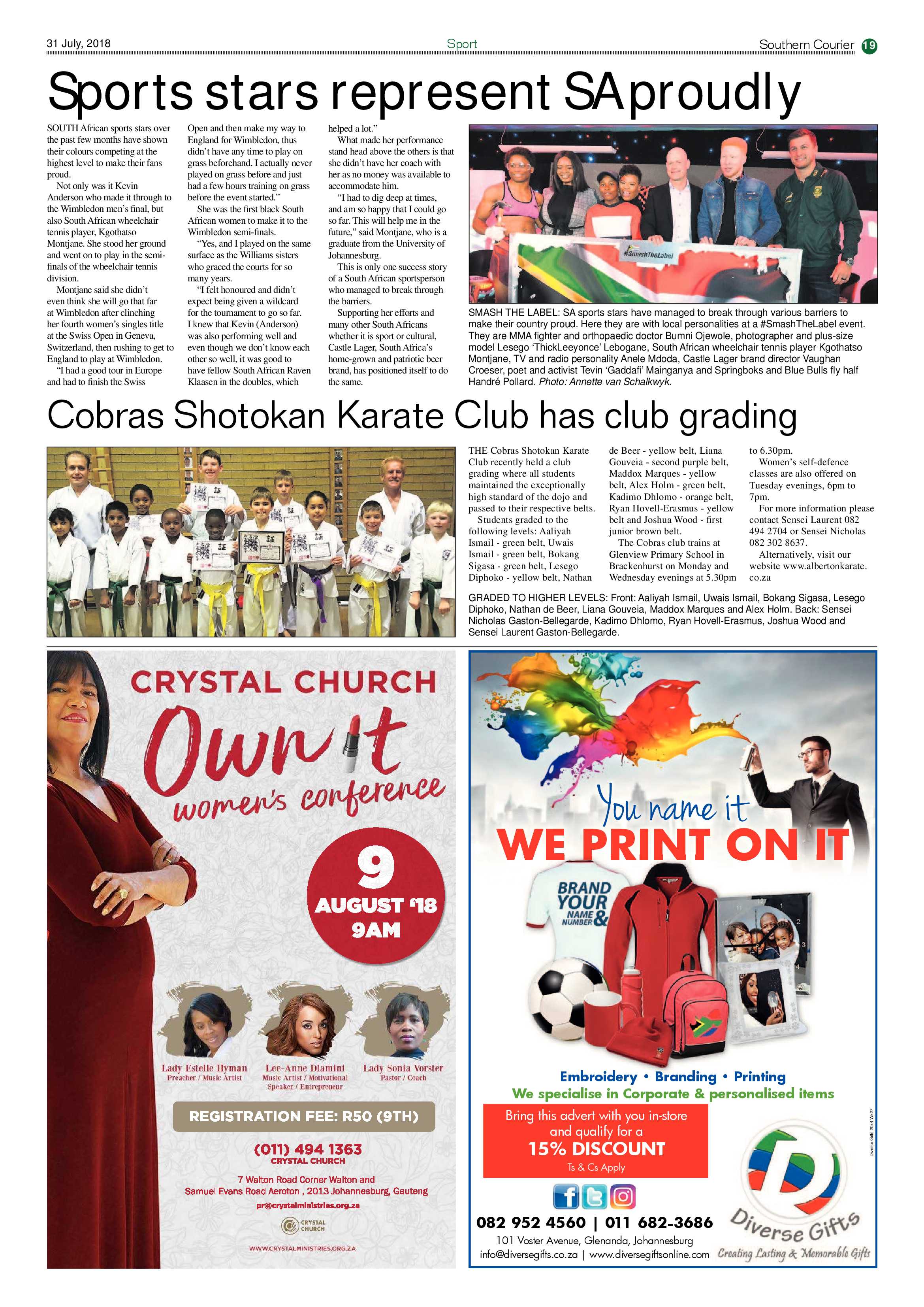 Southern Courier 31 July 2018 page 19