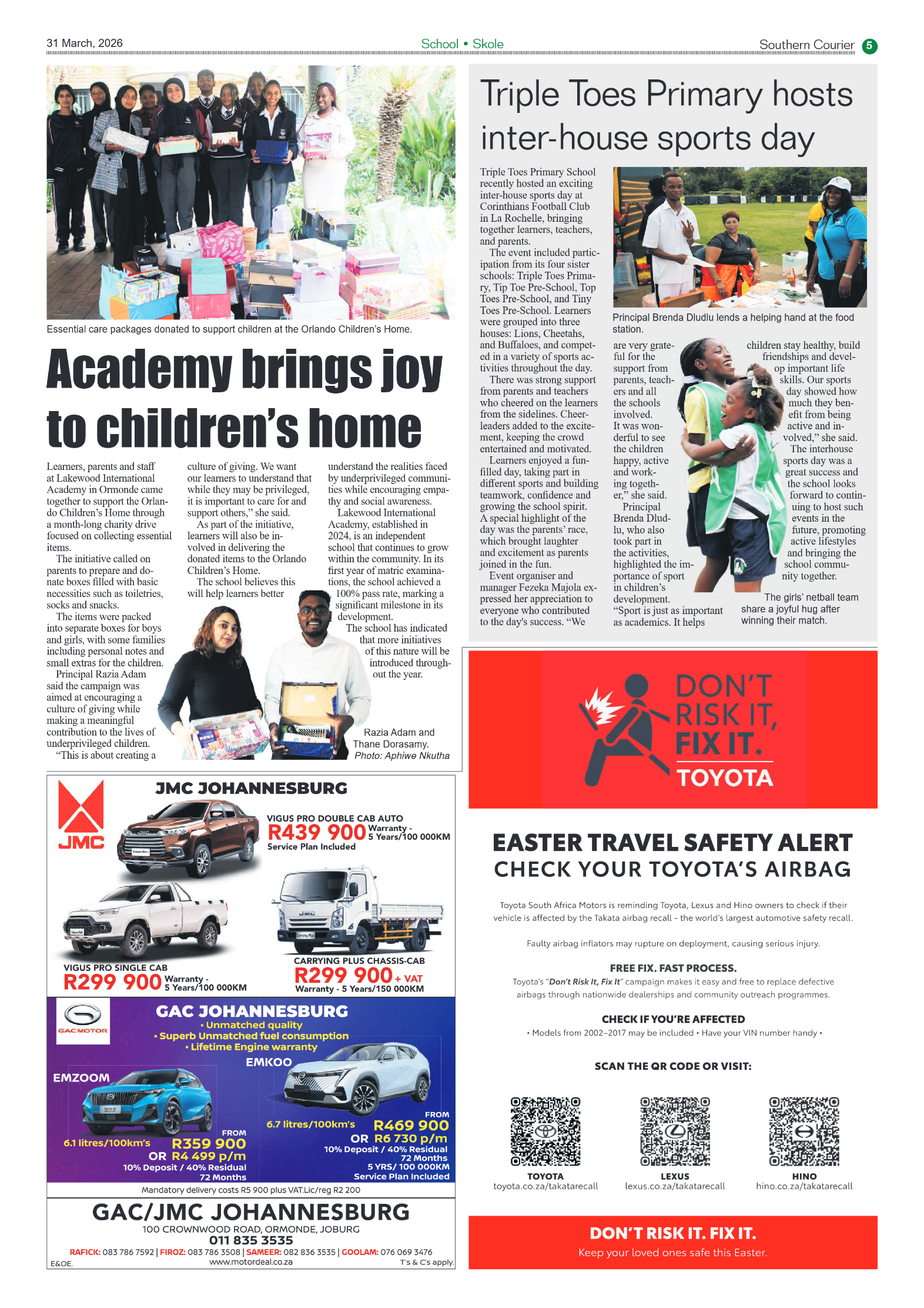 Southern Courier 31 March 2026 page 5