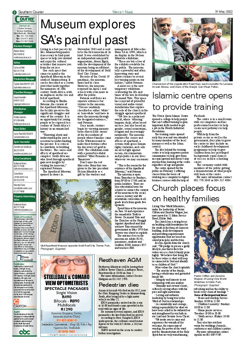 Southern Courier 31 May 2022 page 2