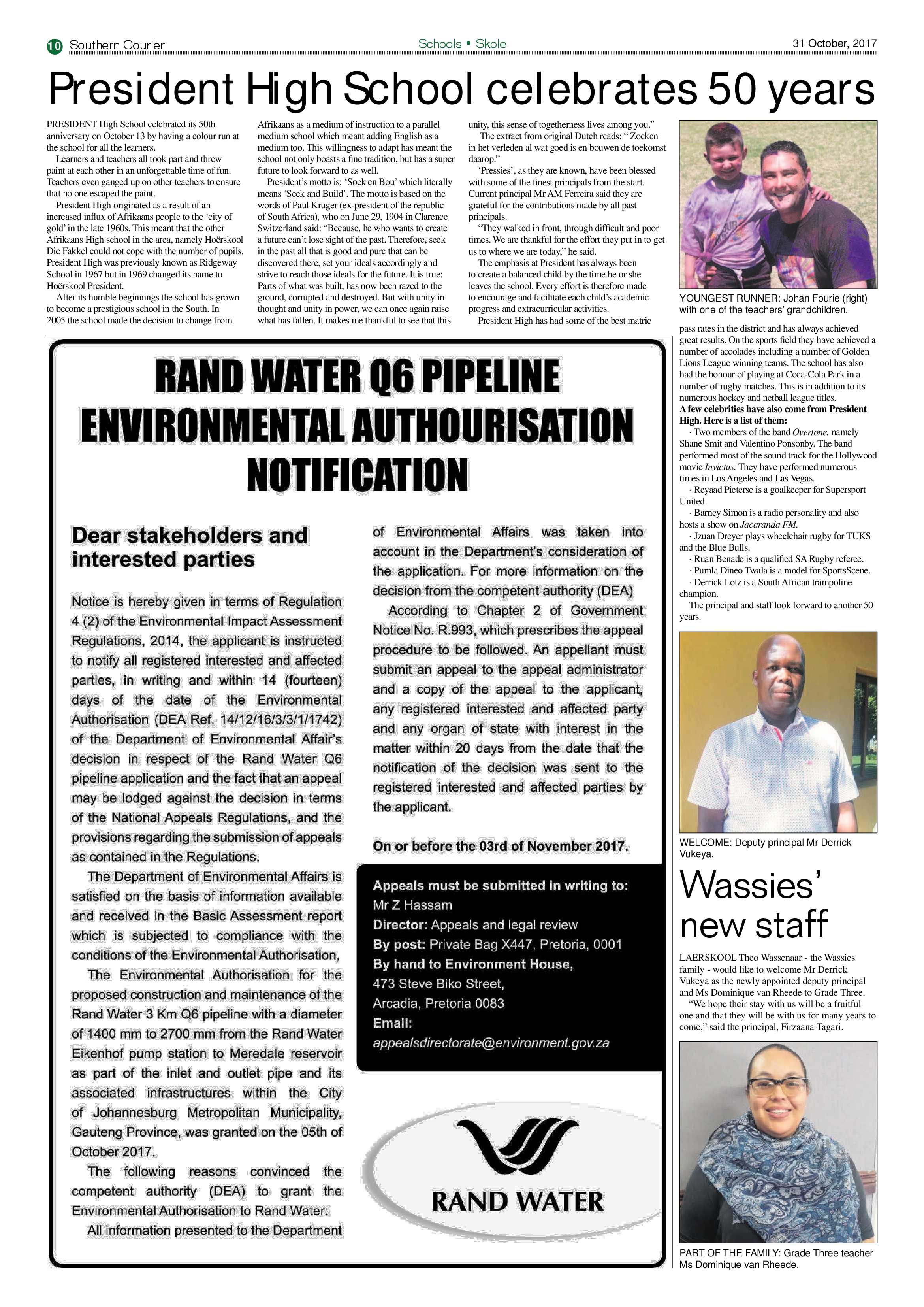 Southern Courier 31 October 2017 page 10