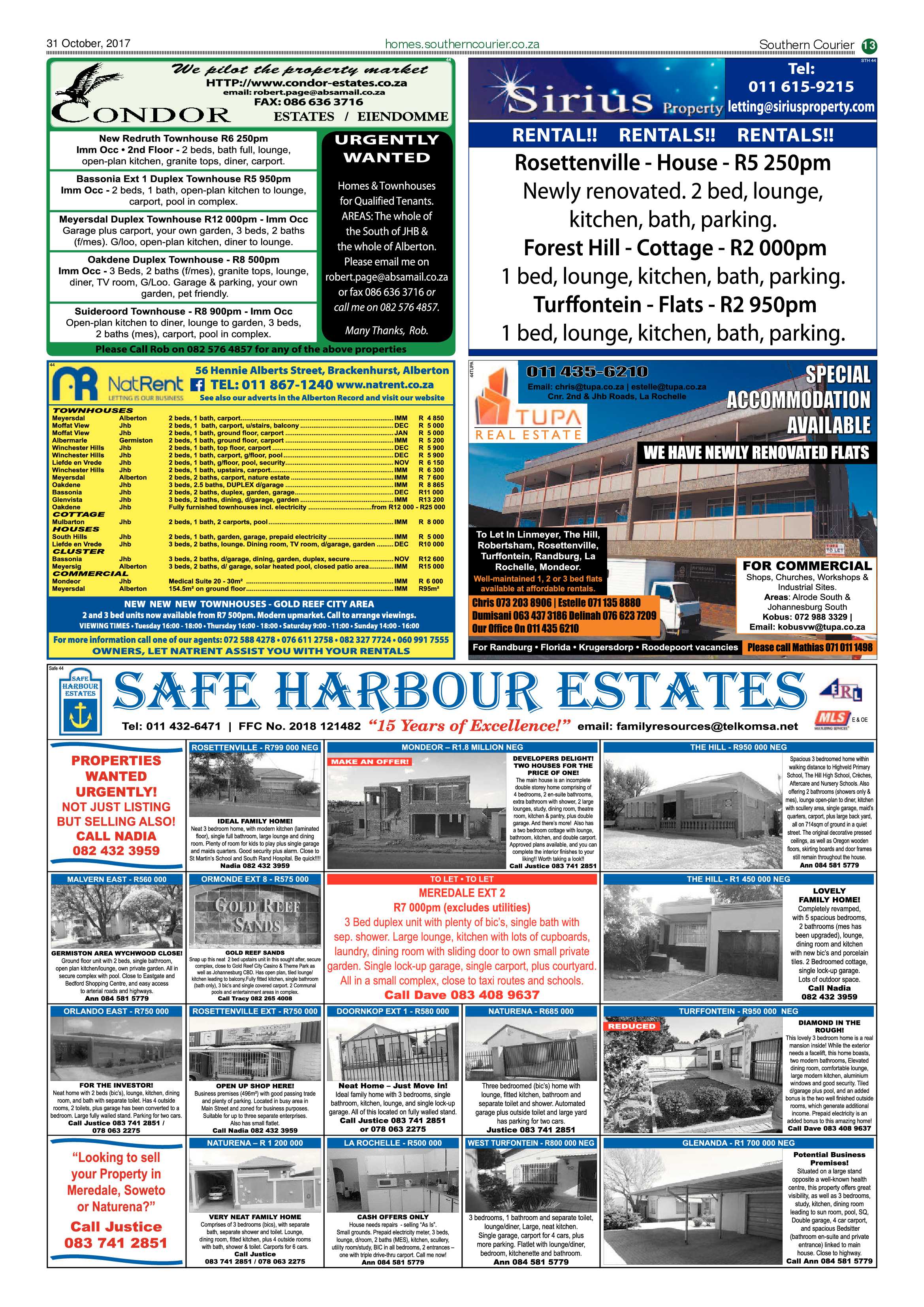 Southern Courier 31 October 2017 page 13
