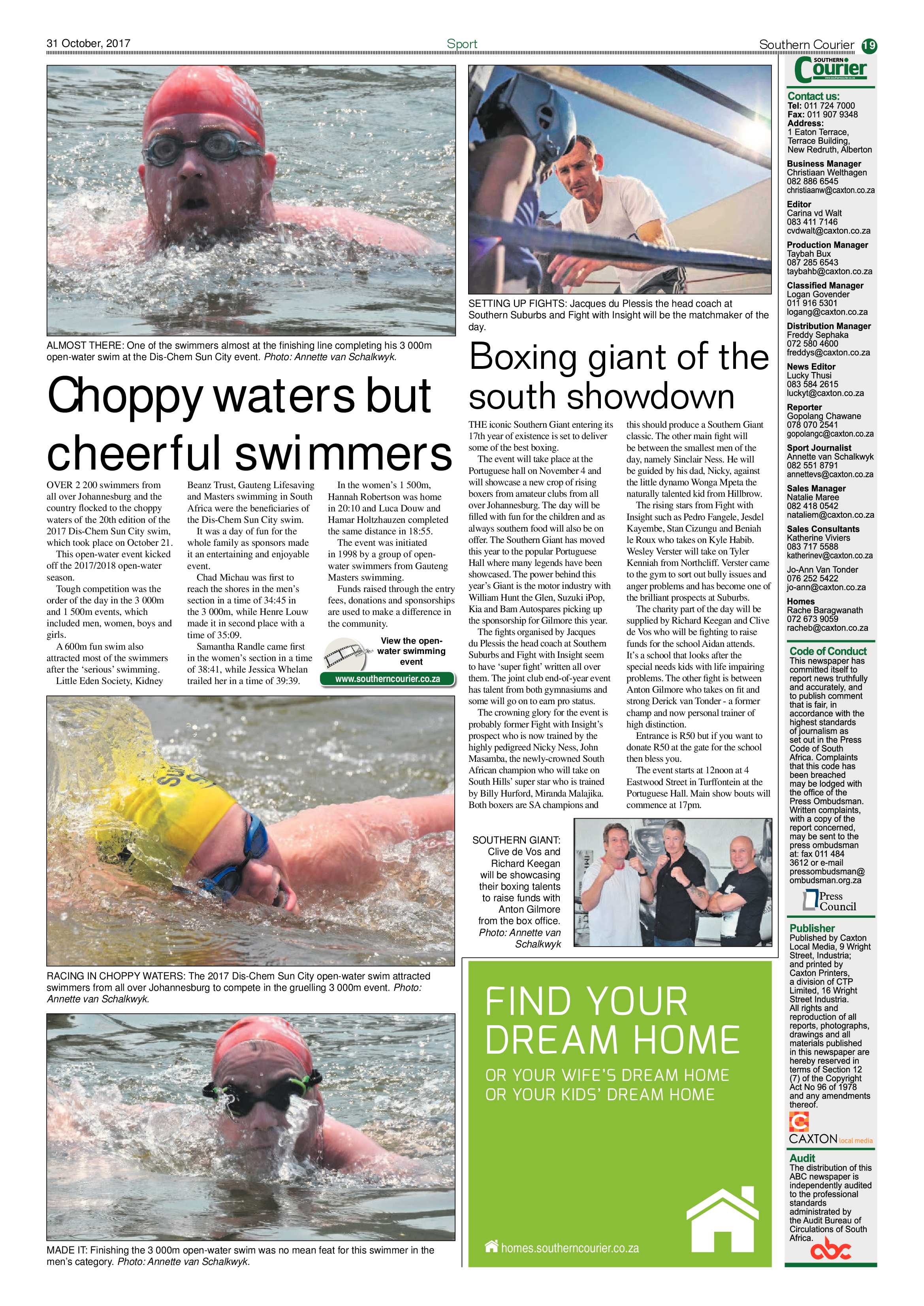 Southern Courier 31 October 2017 page 19