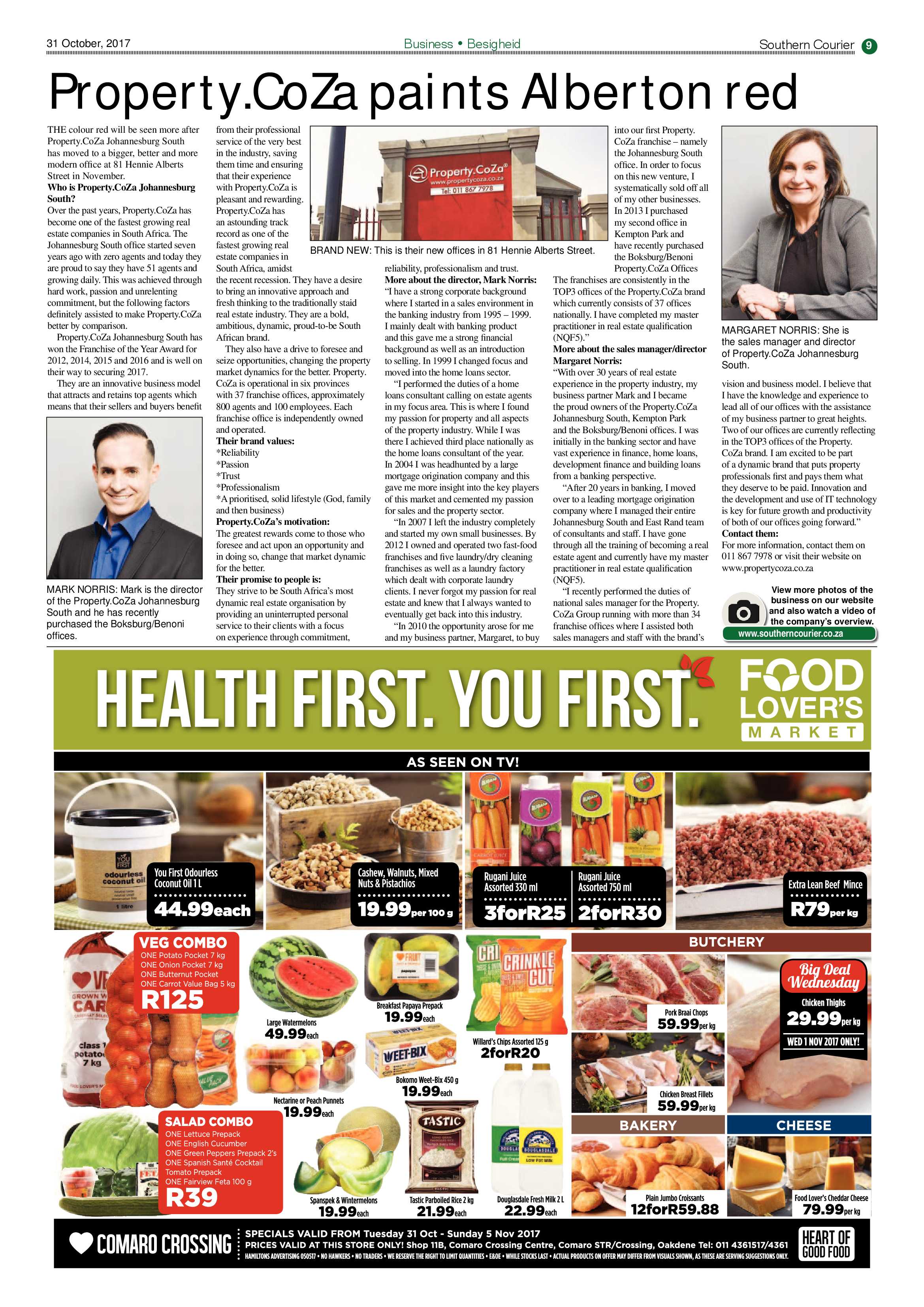 Southern Courier 31 October 2017 page 9