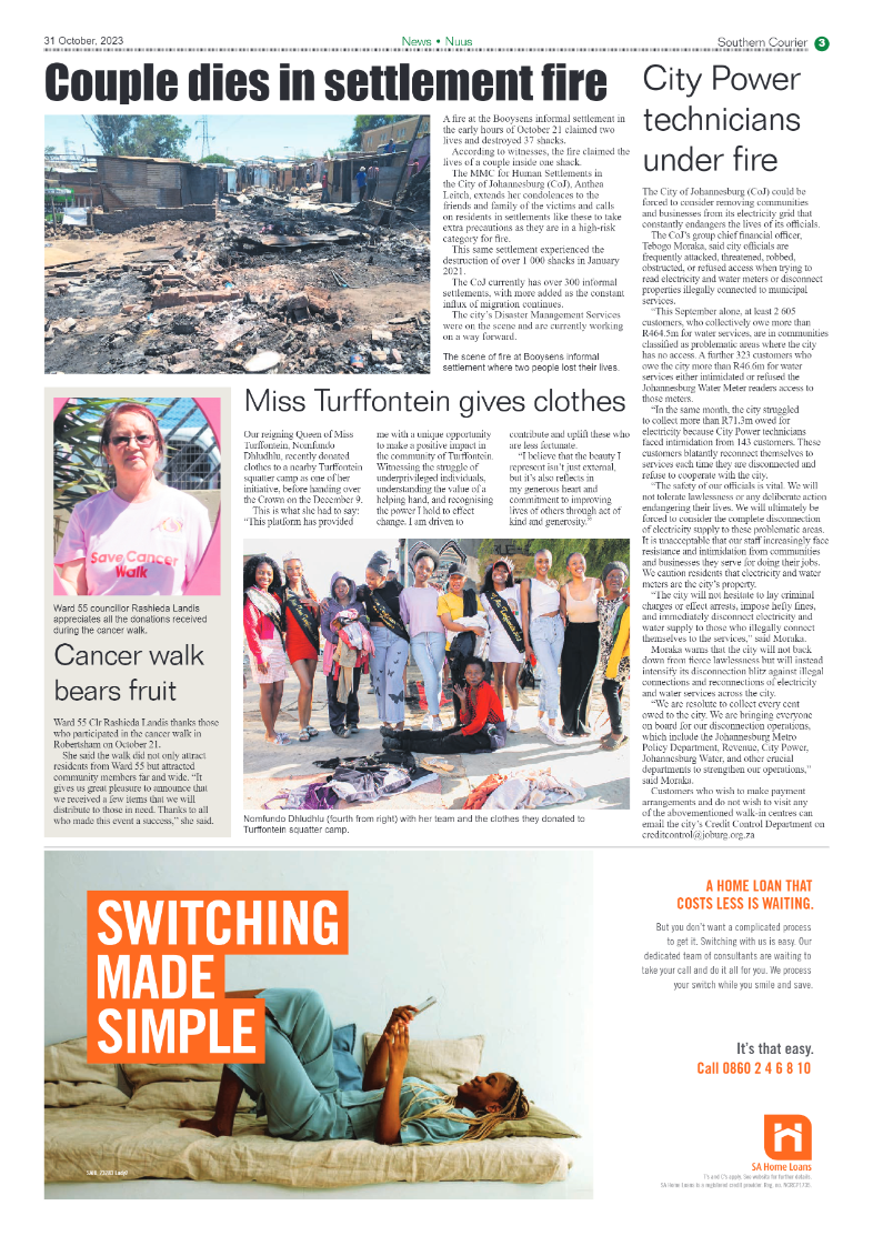 Southern Courier 31 October  2023 page 3