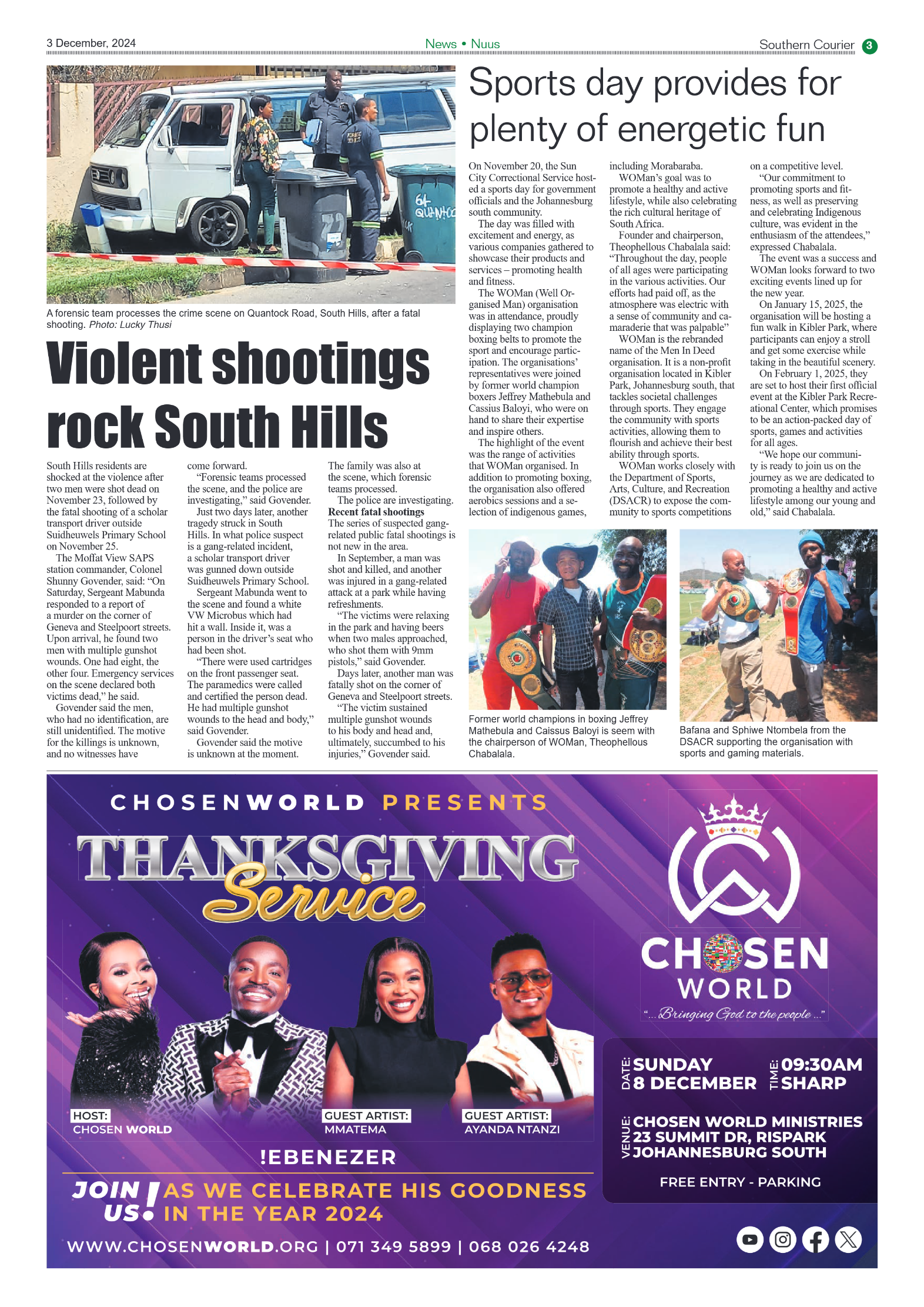 Southern Courier 3 December 2024 page 3