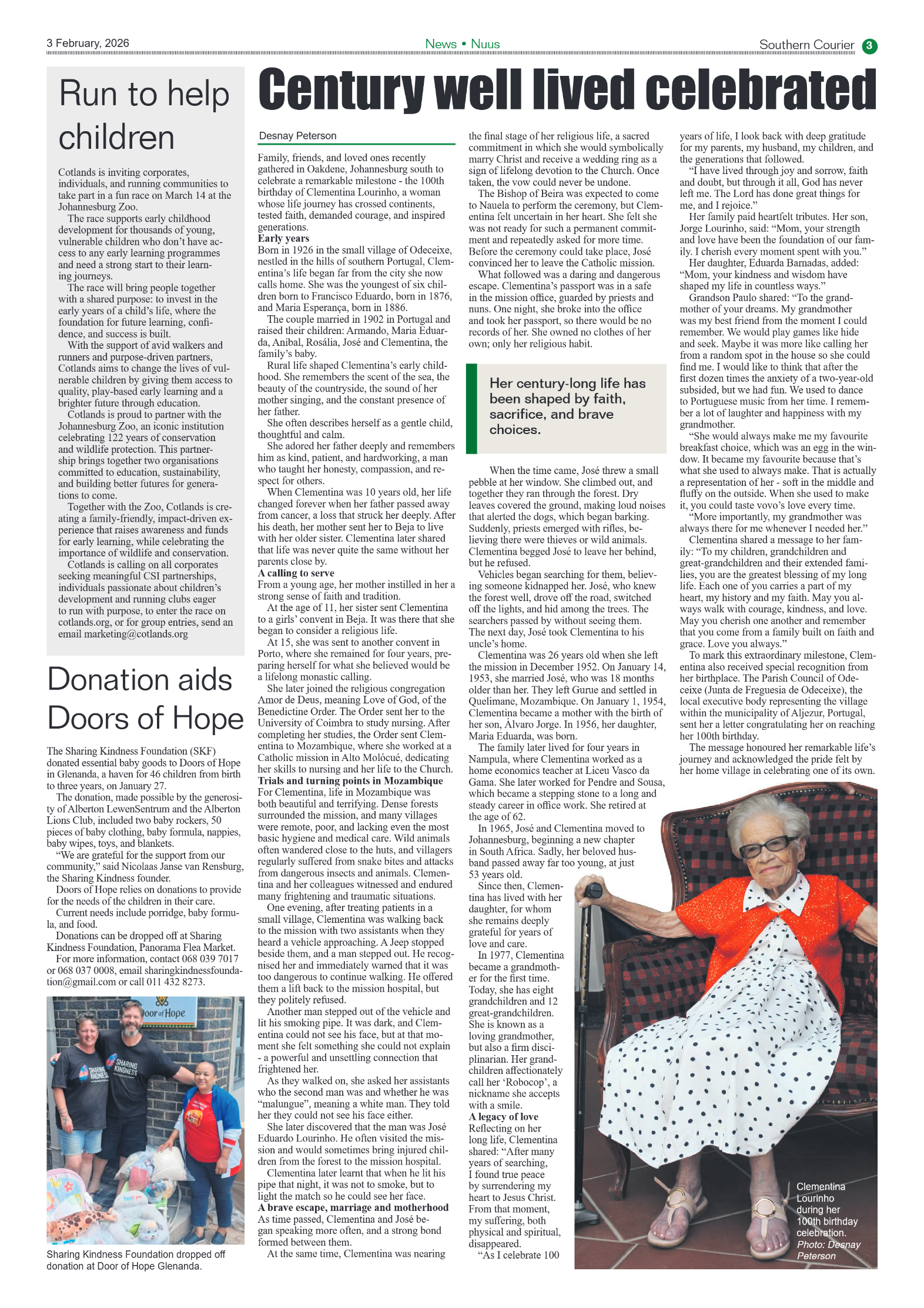 Southern Courier 3 February 2026 page 3