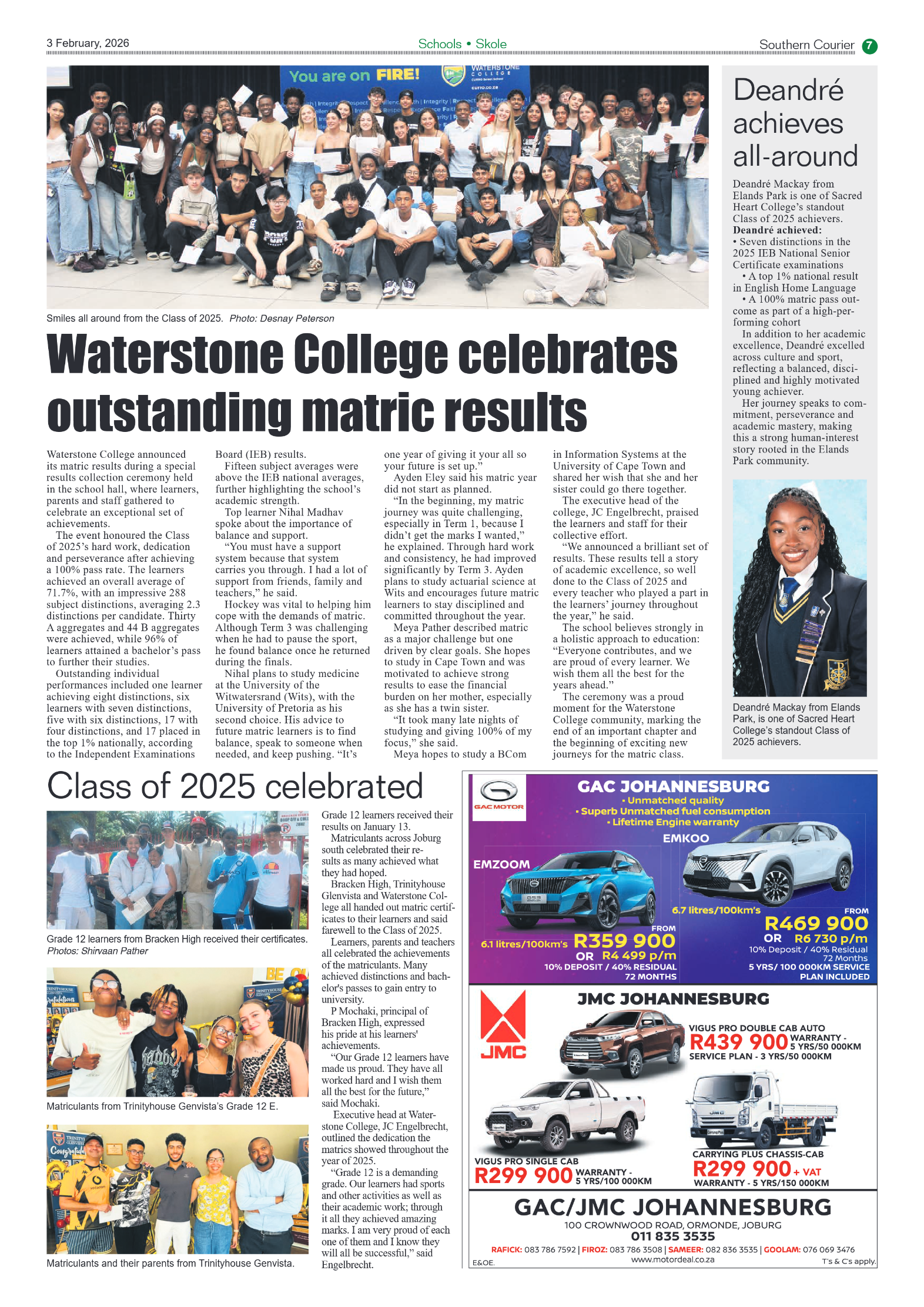 Southern Courier 3 February 2026 page 7